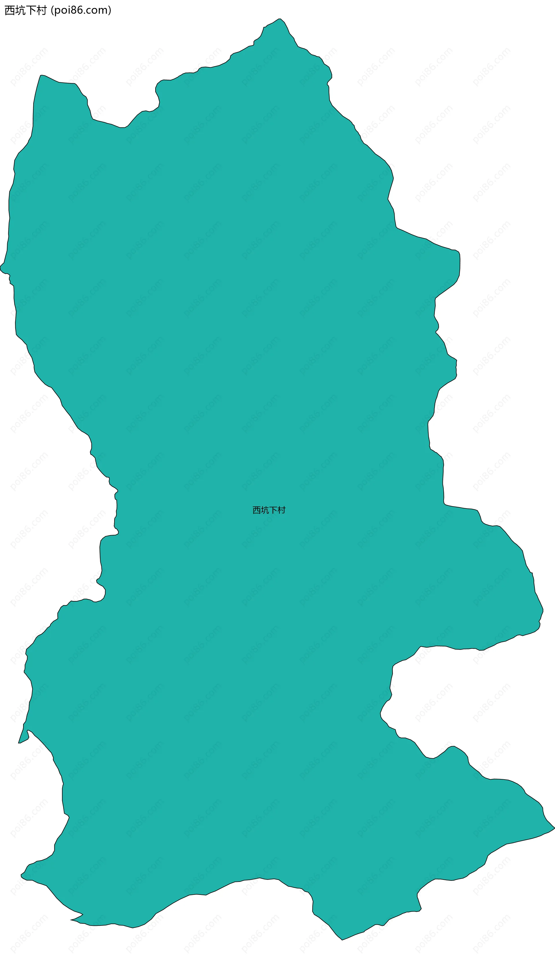 西坑下村边界地图