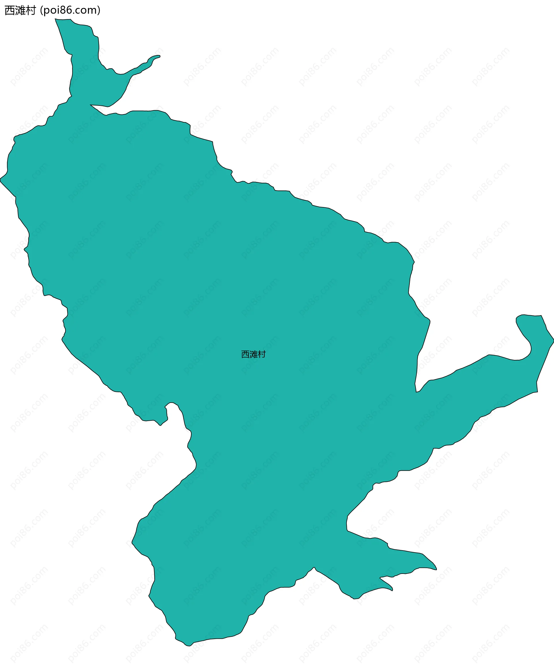 西滩村边界地图