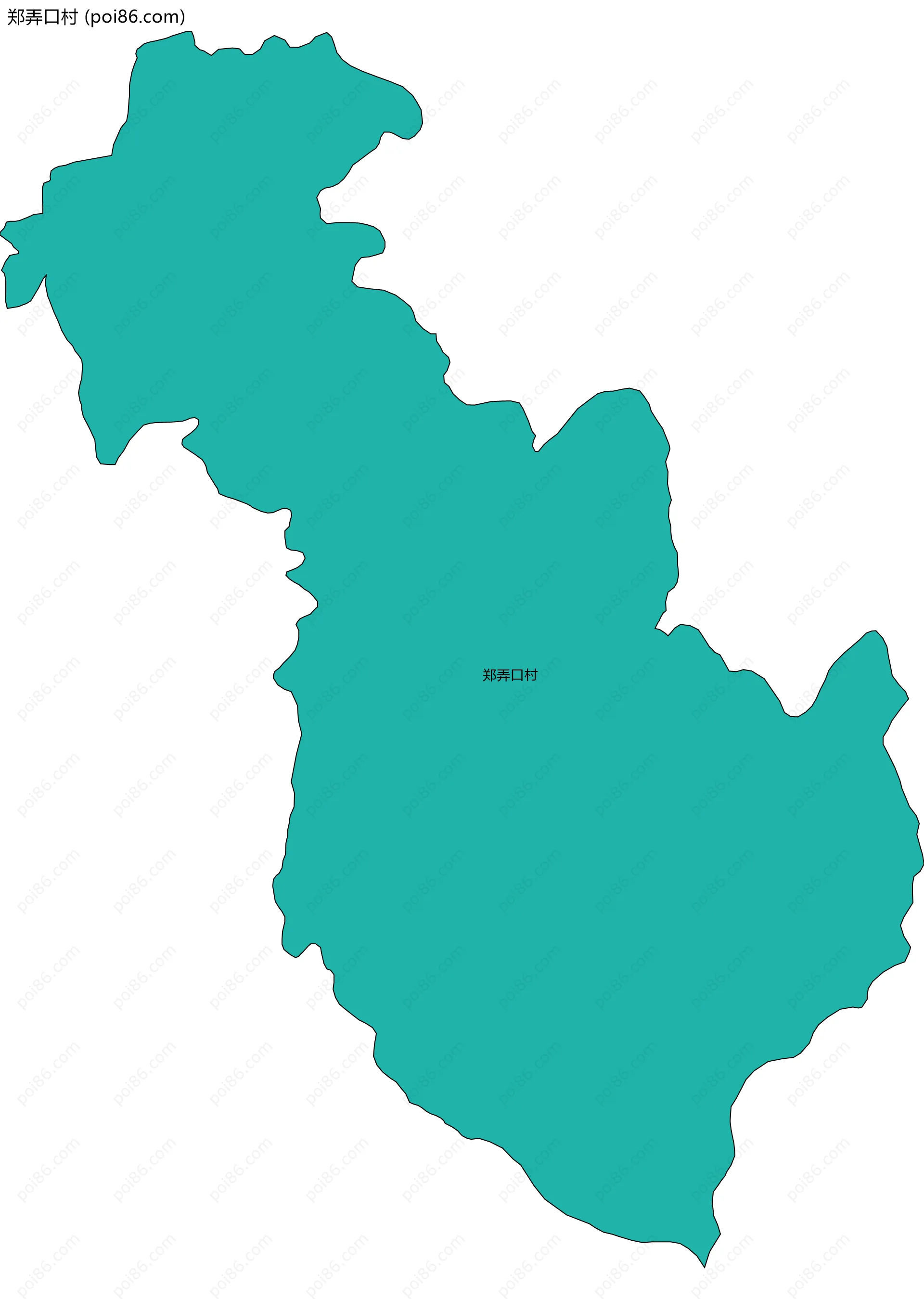 郑弄口村边界地图