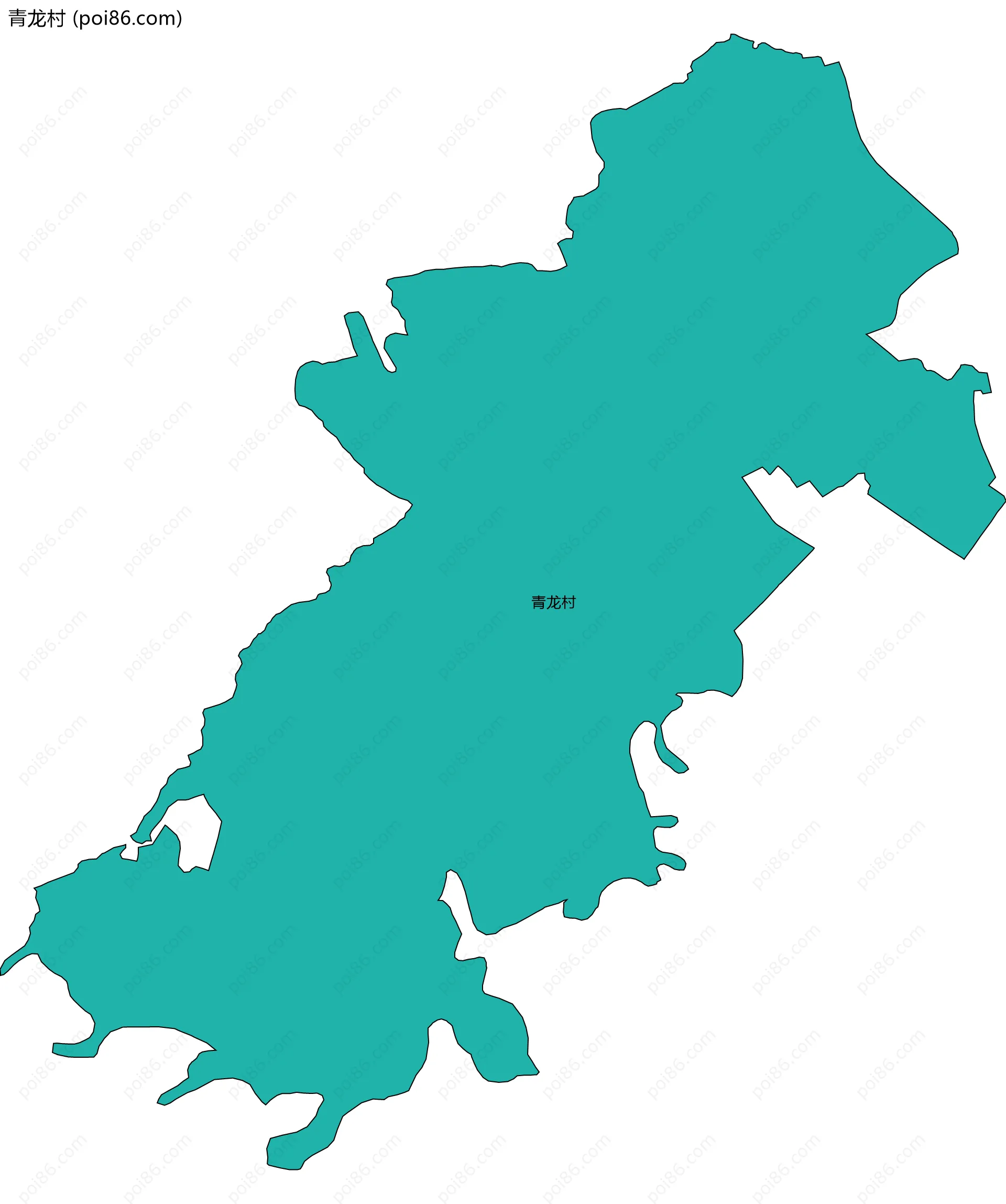 青龙村边界地图