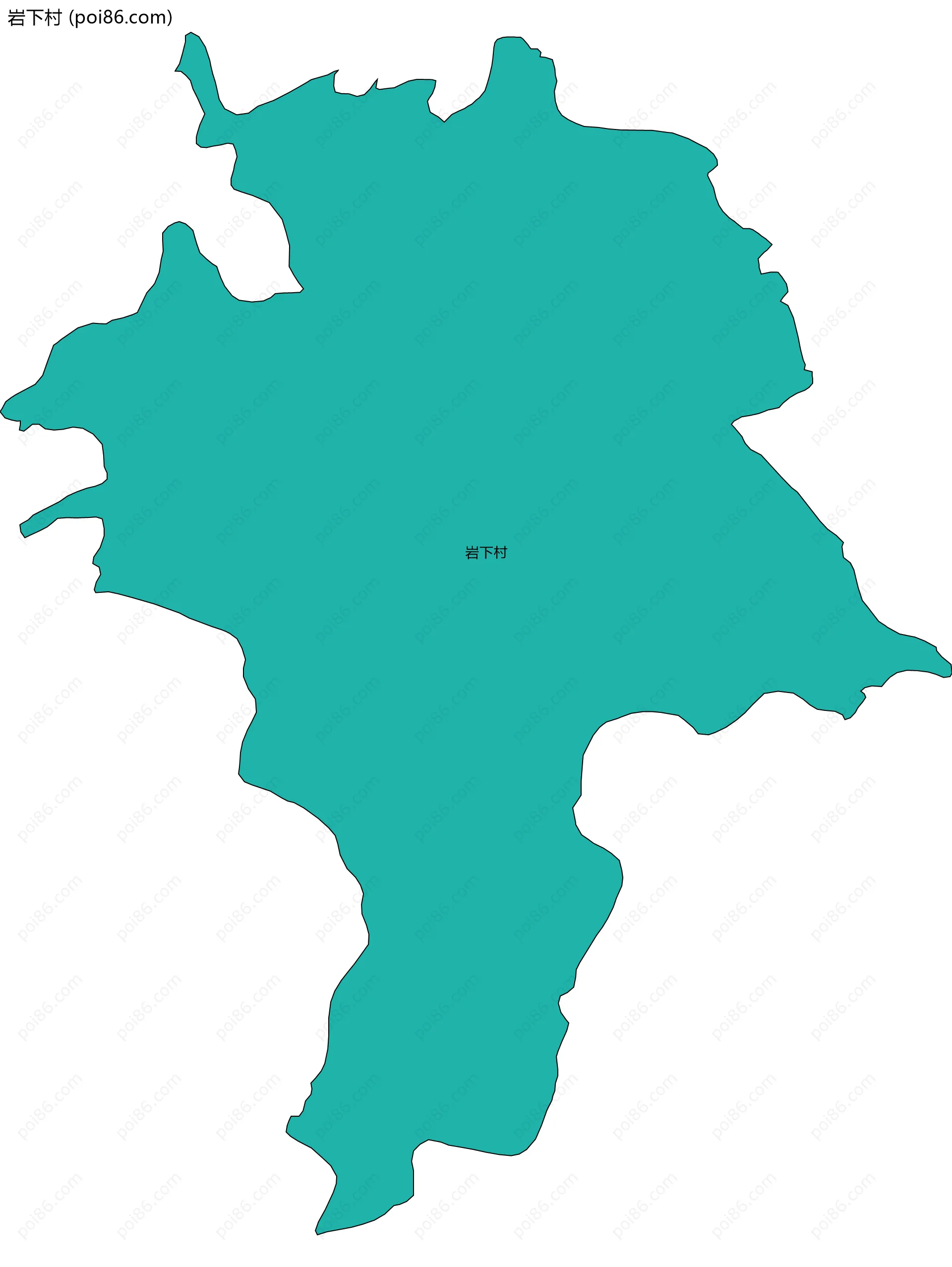 岩下村边界地图