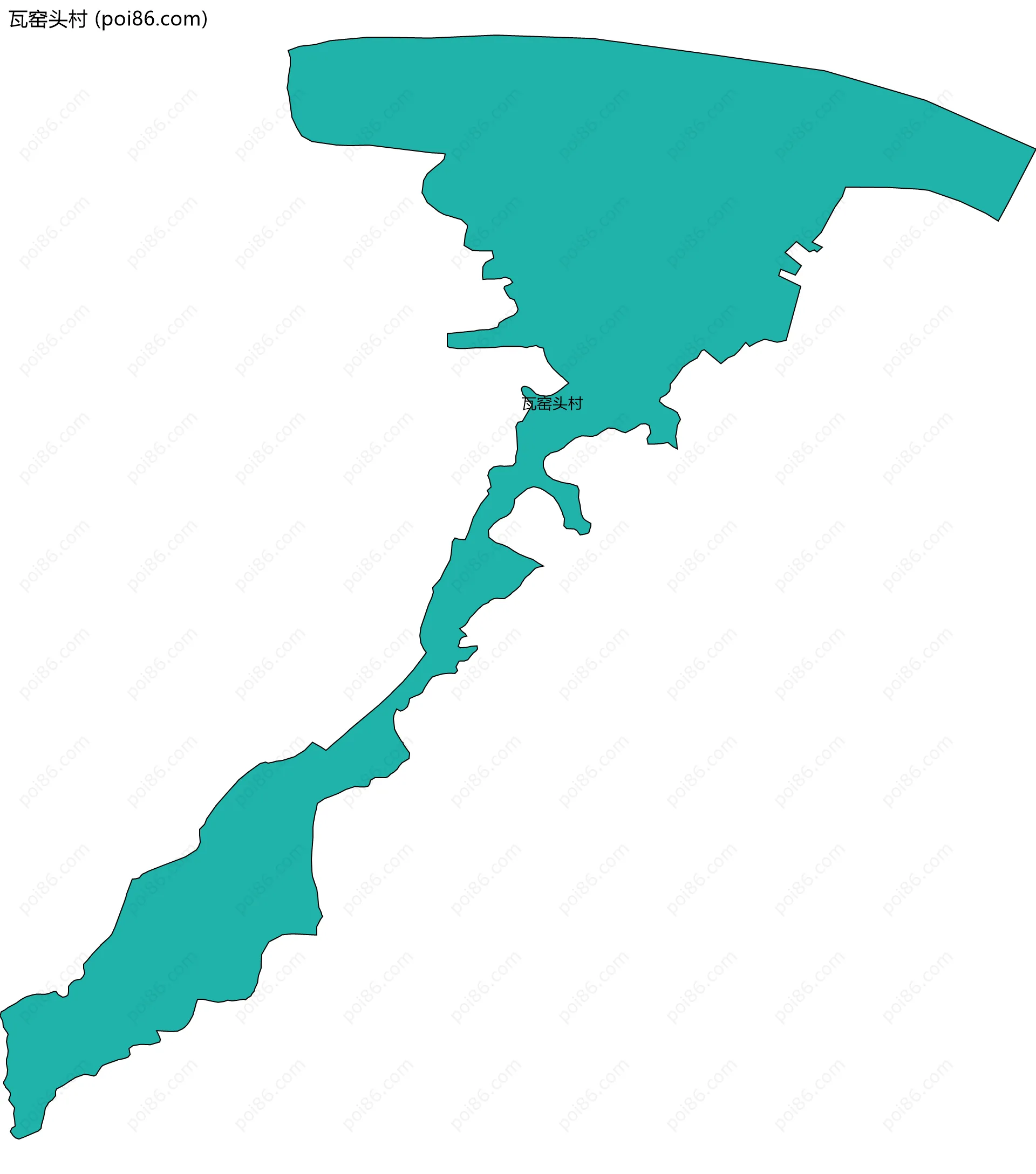 瓦窑头村边界地图