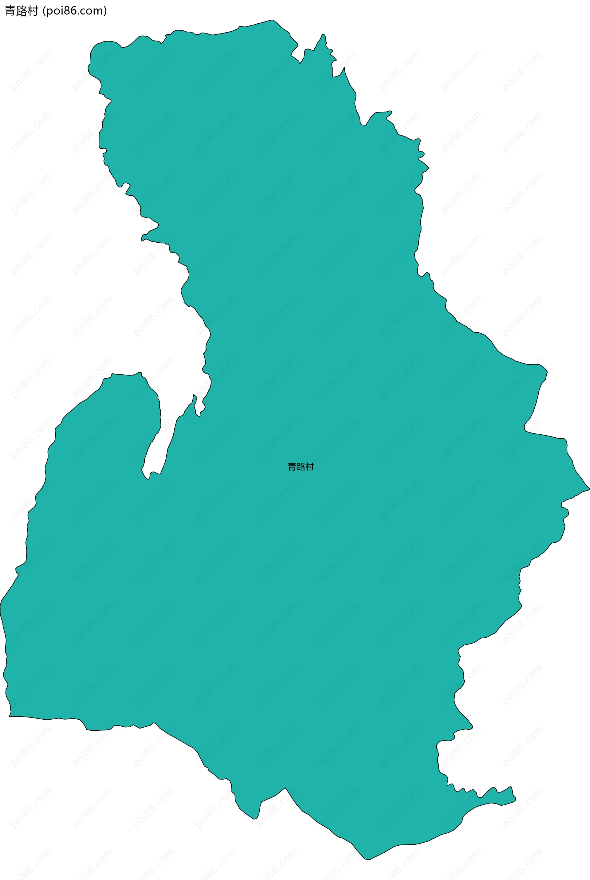 青路村边界地图