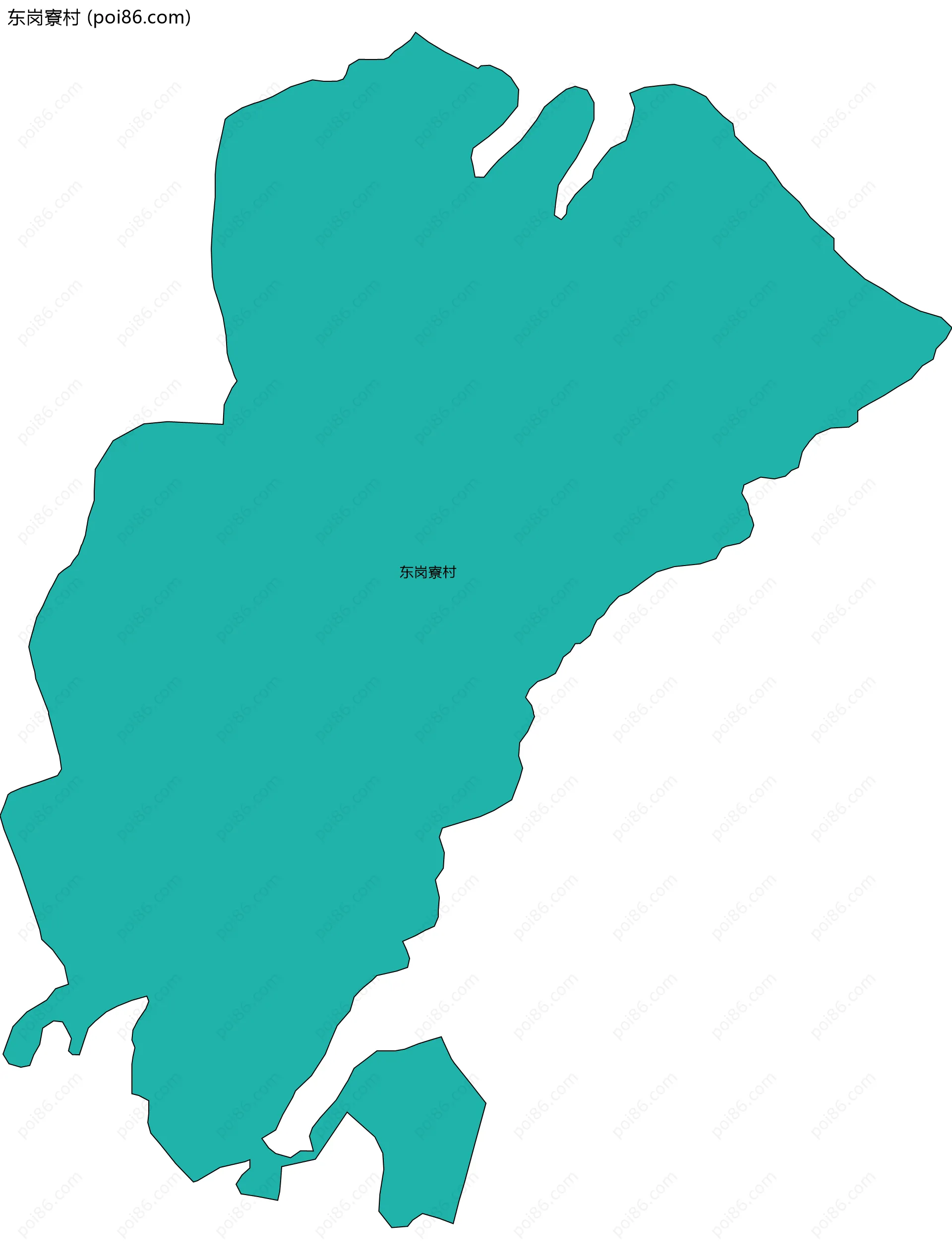 东岗寮村边界地图