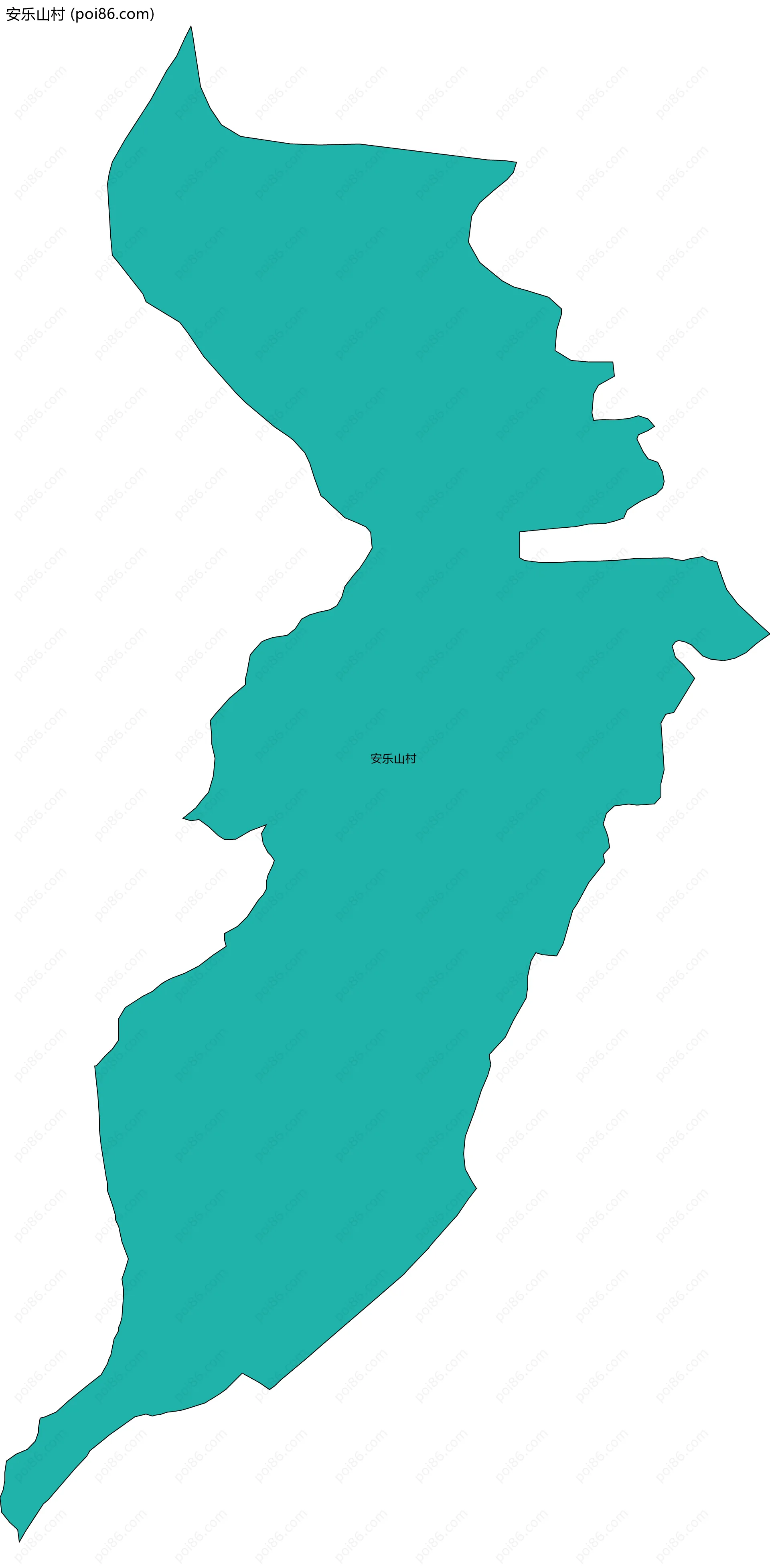 安乐山村边界地图