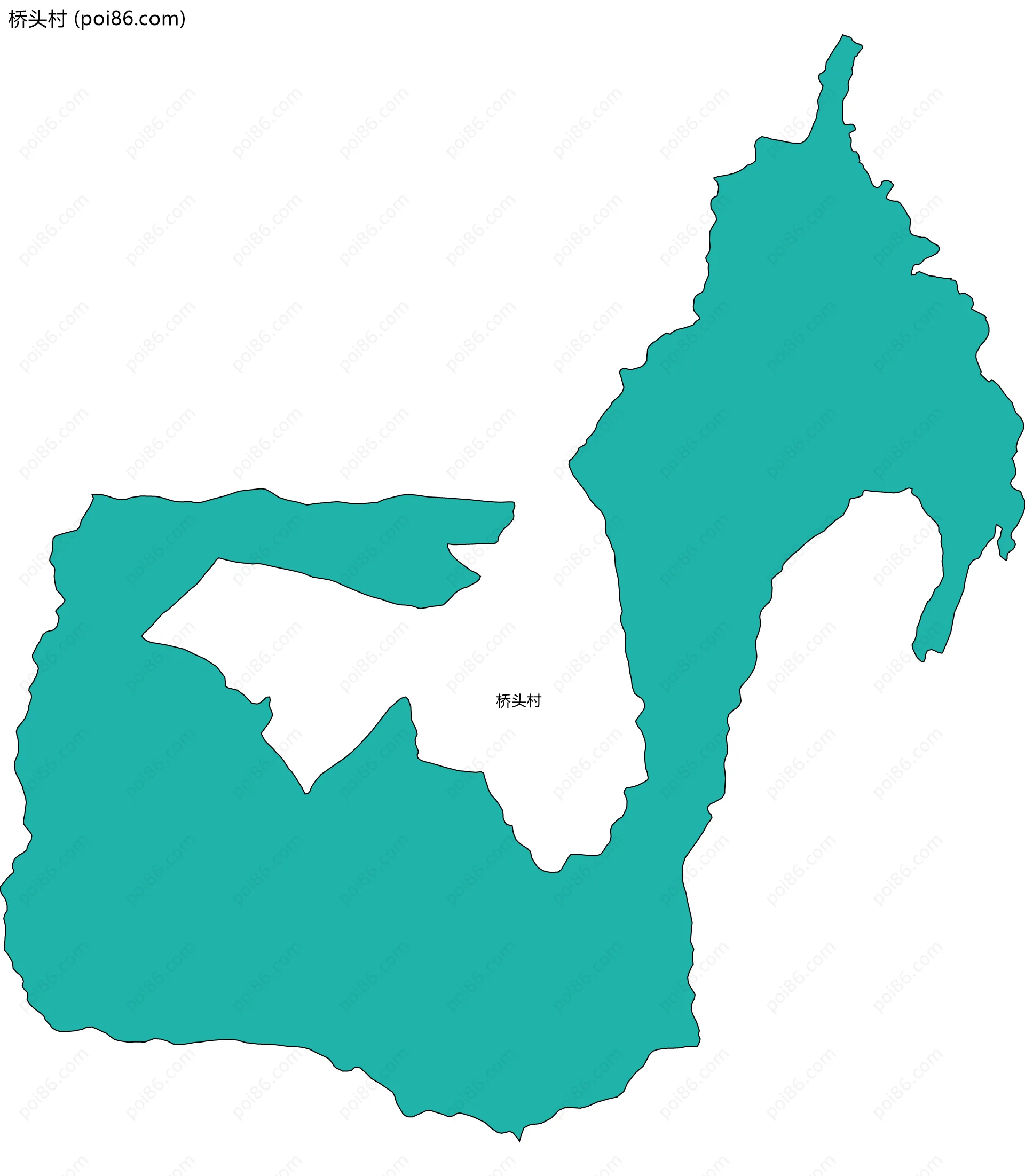 桥头村边界地图