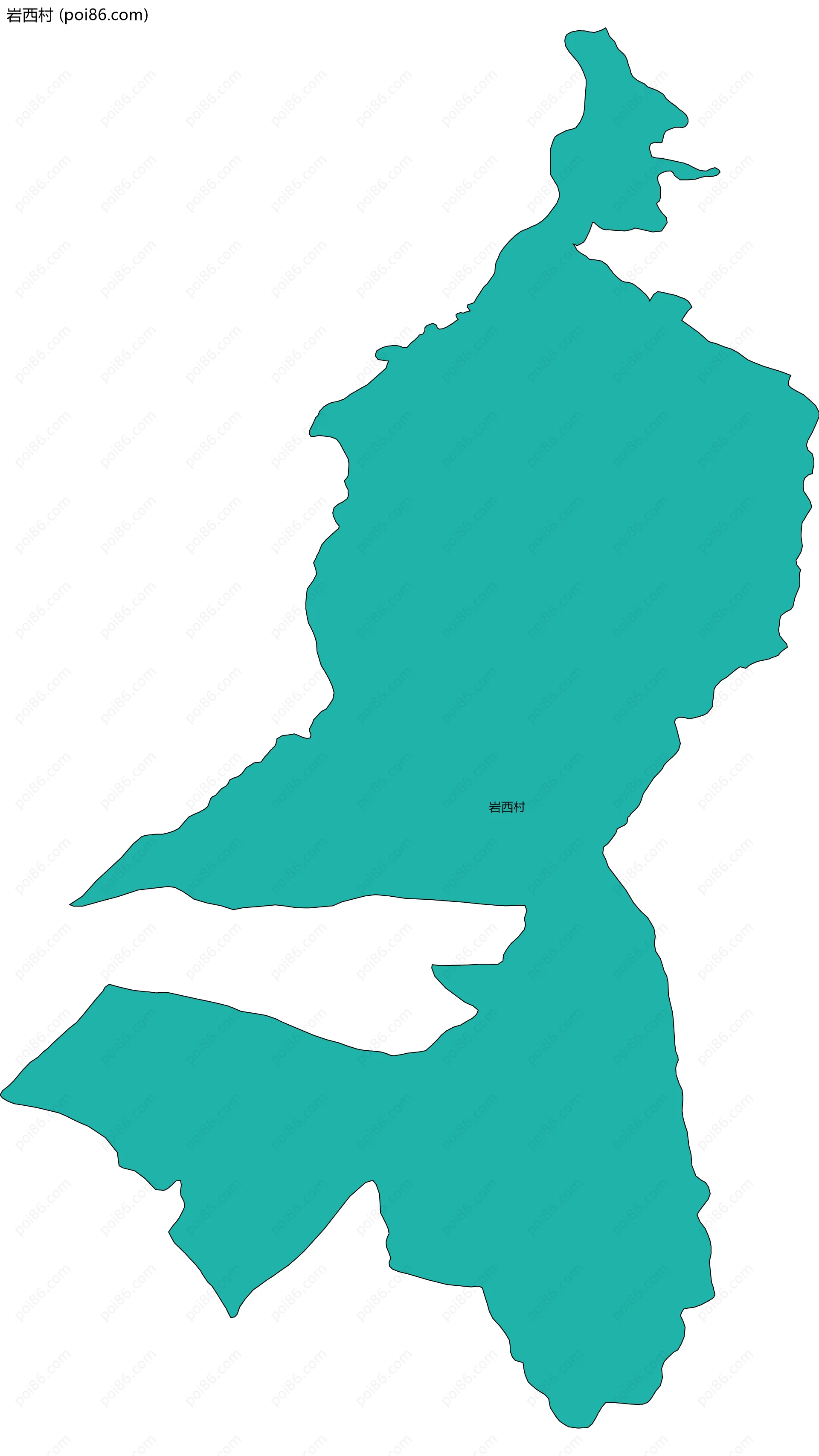 岩西村边界地图