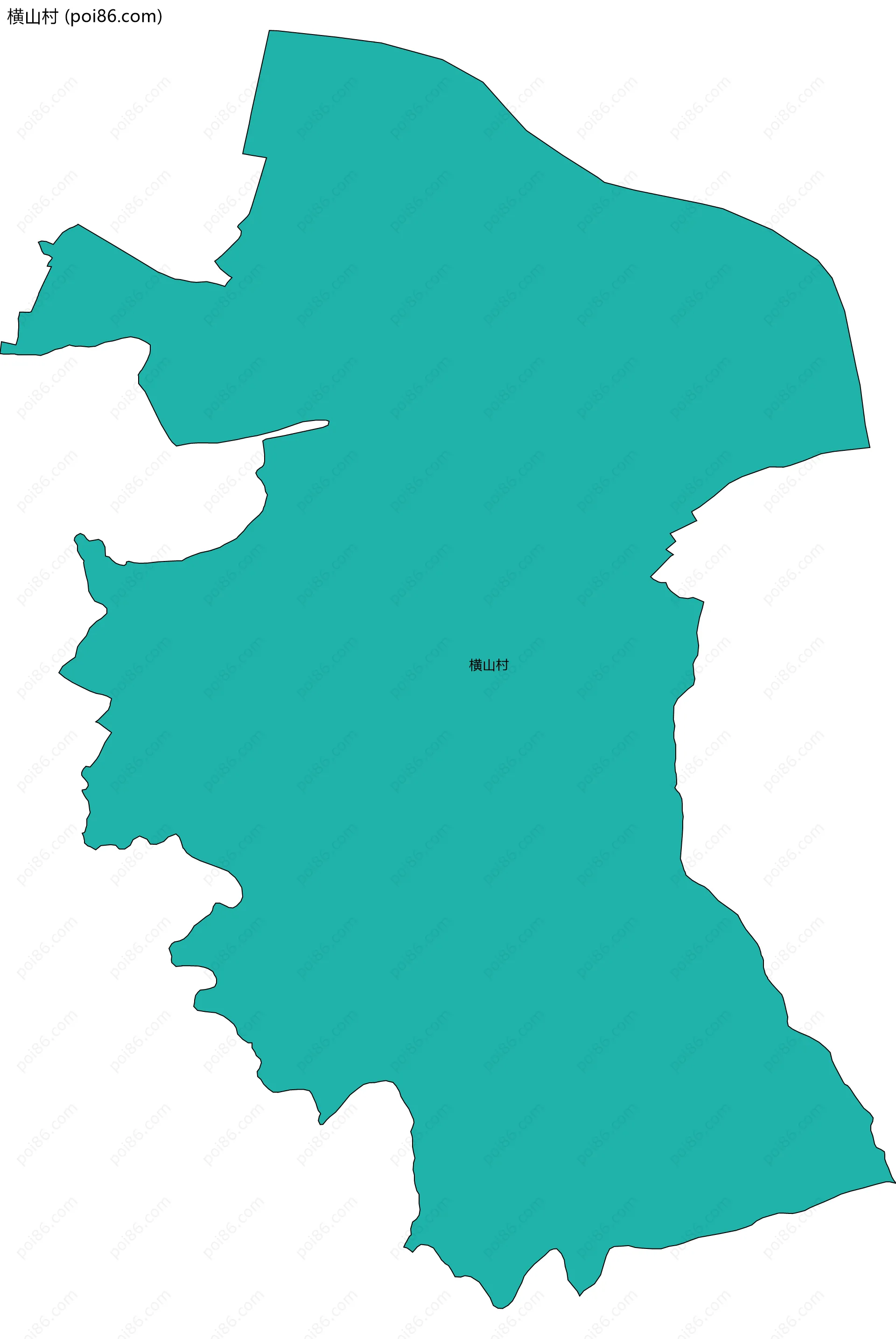 横山村边界地图