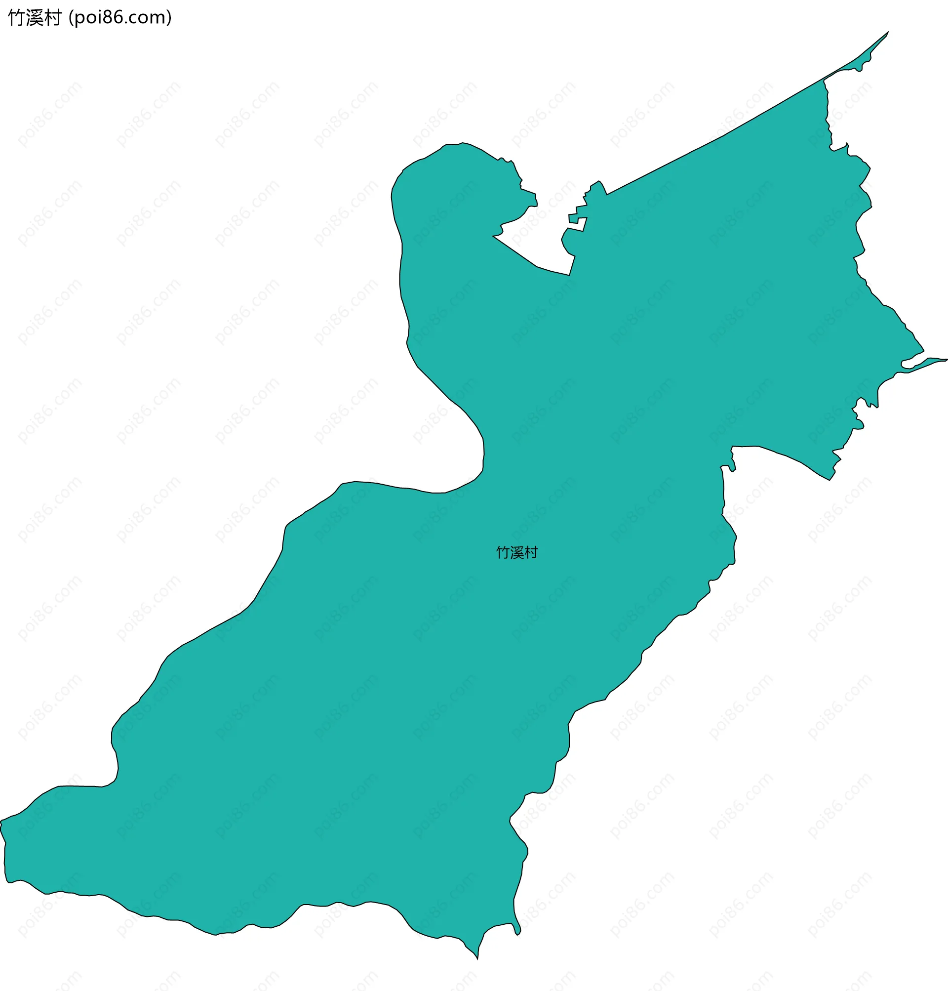 竹溪村边界地图