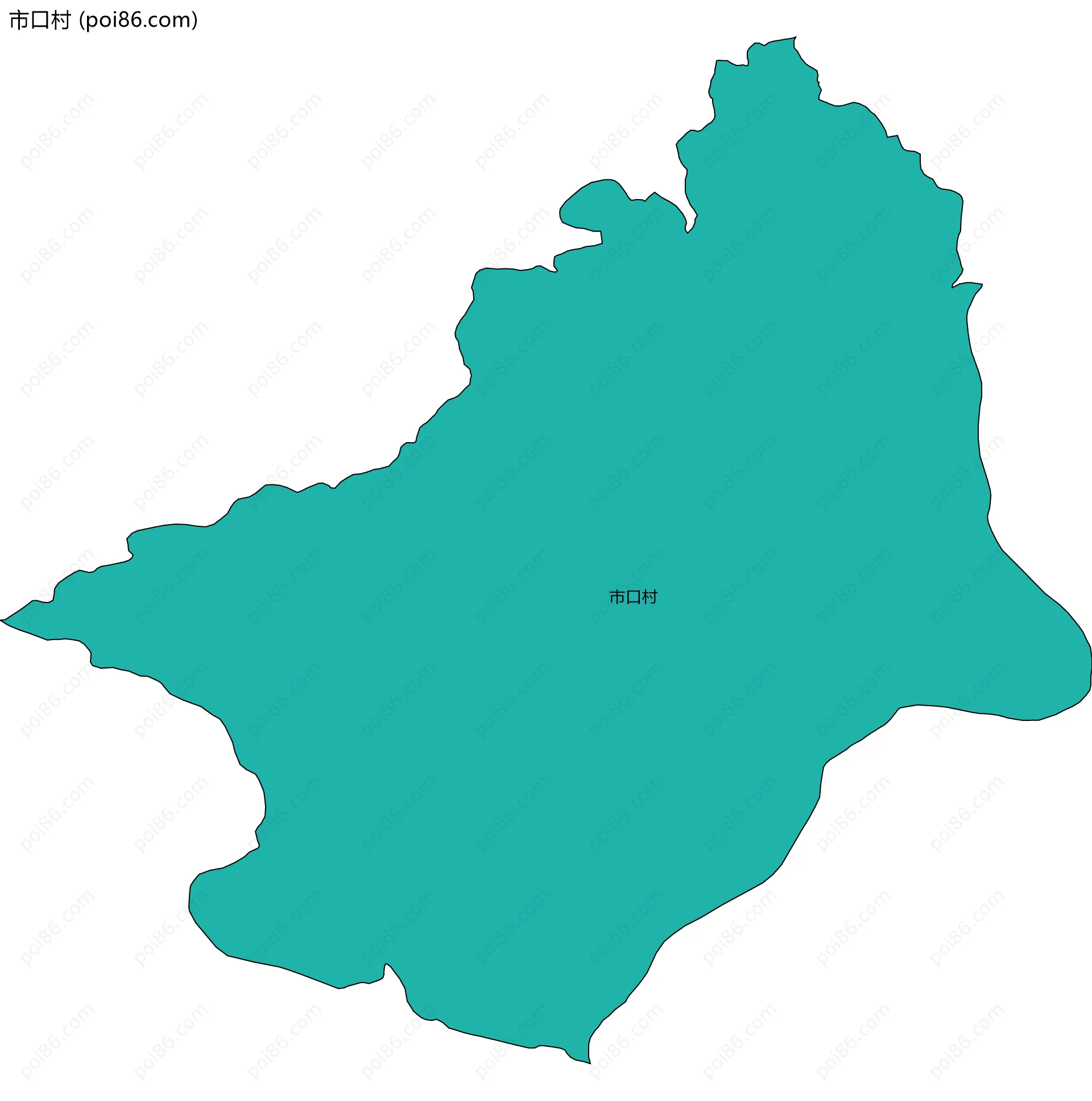 市口村边界地图
