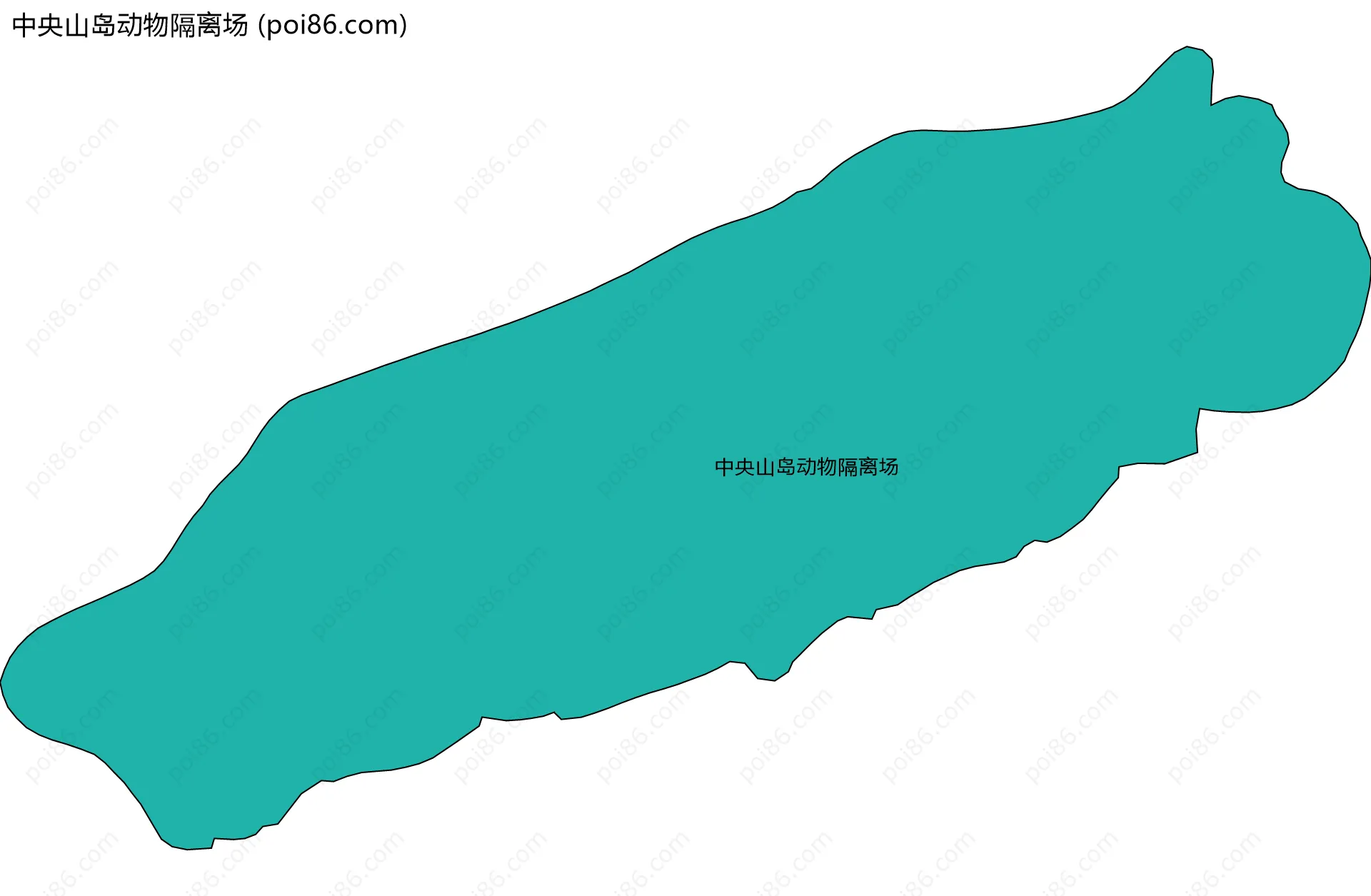 中央山岛动物隔离场边界地图