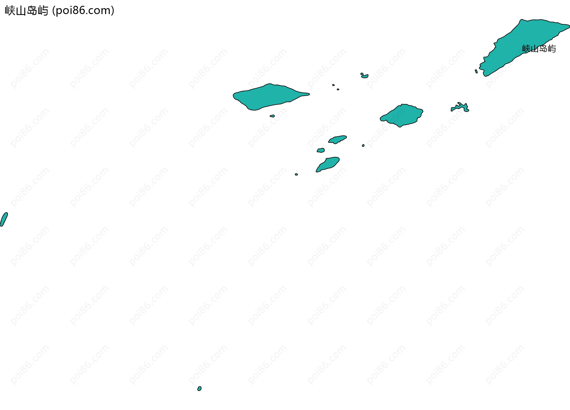 峡山岛屿边界地图