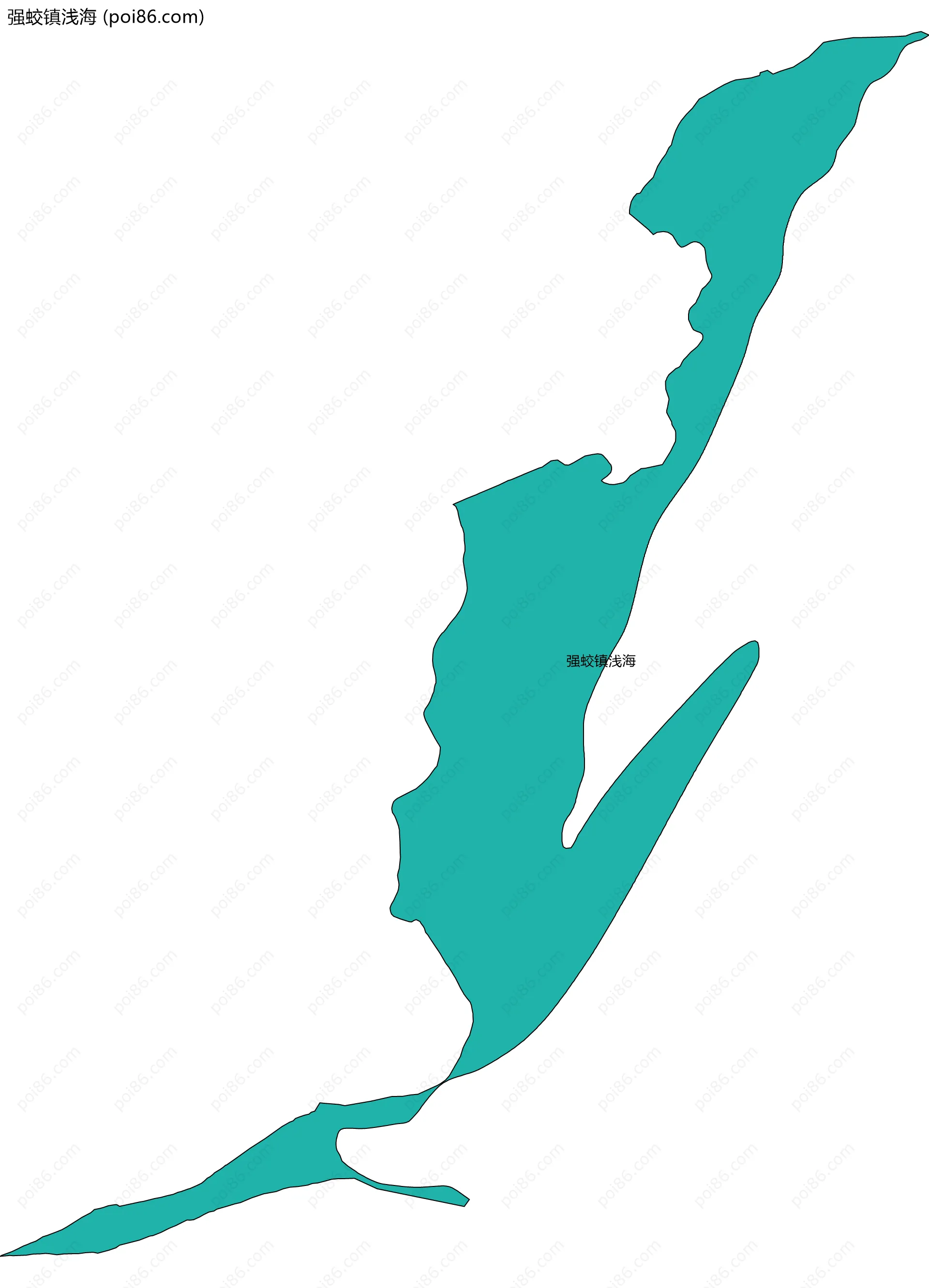 强蛟镇浅海边界地图