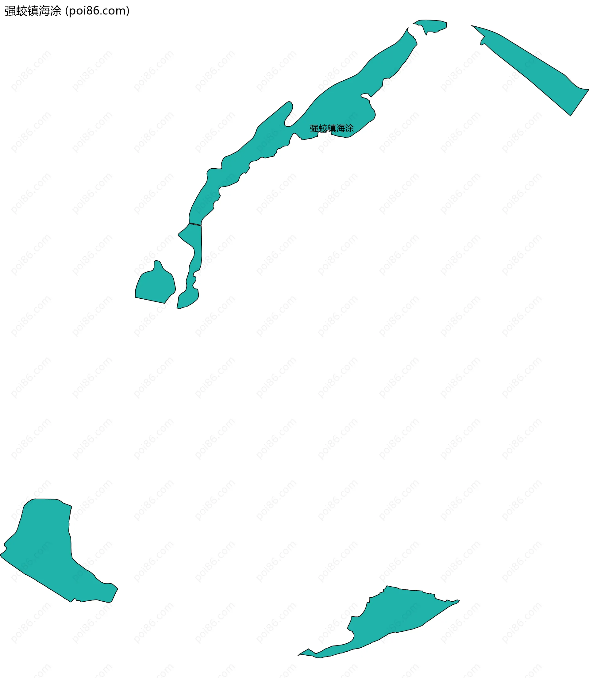 强蛟镇海涂边界地图