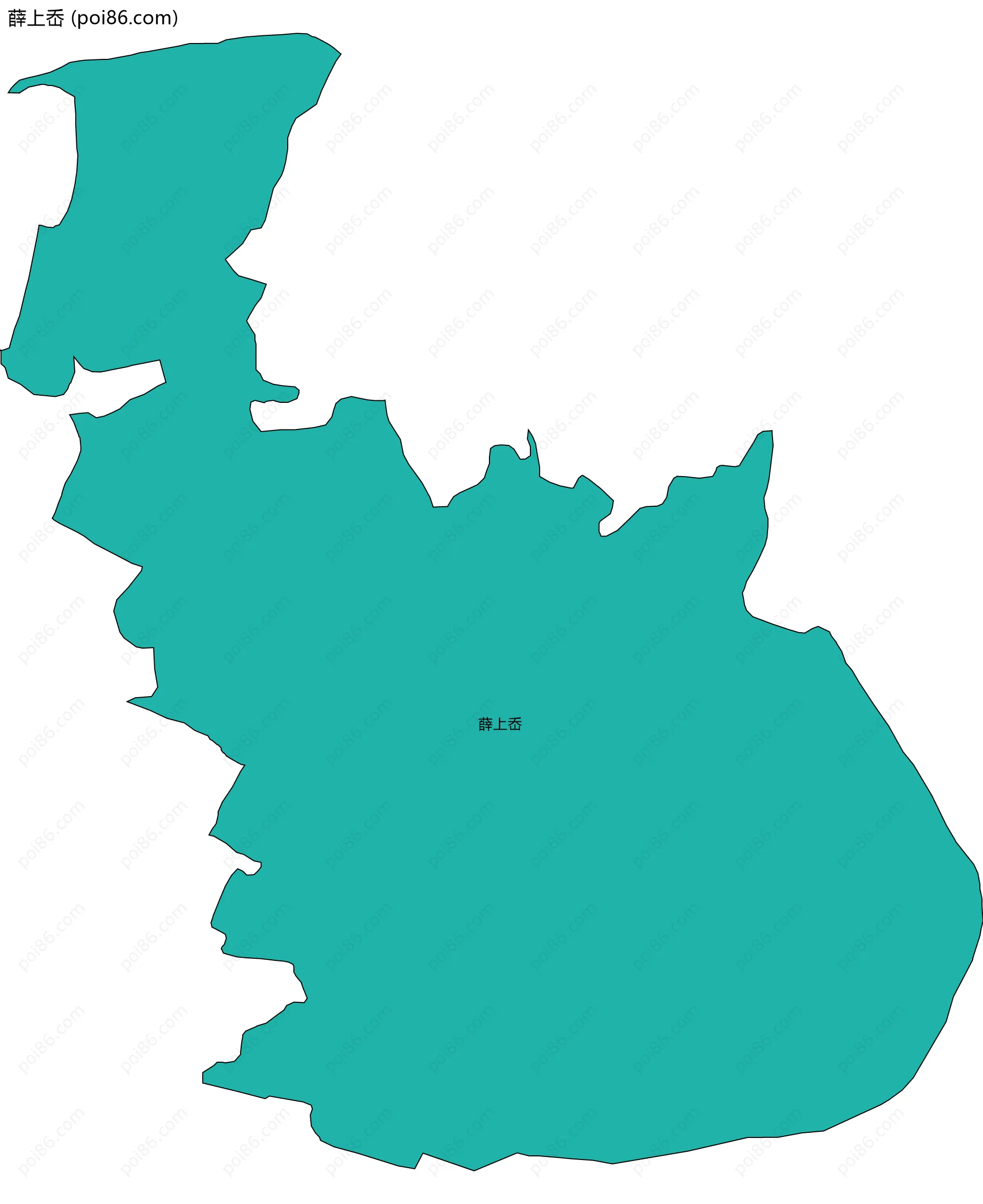 薛上岙边界地图