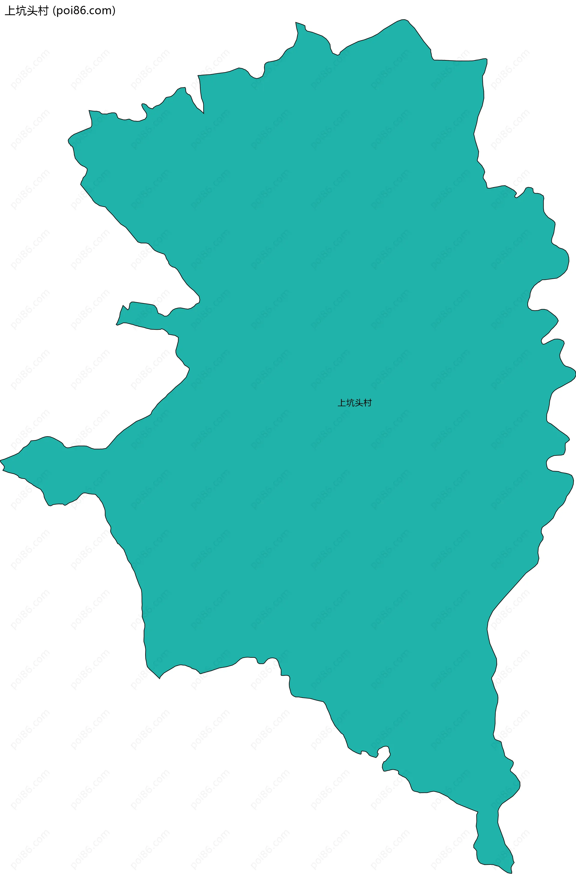 上坑头村边界地图