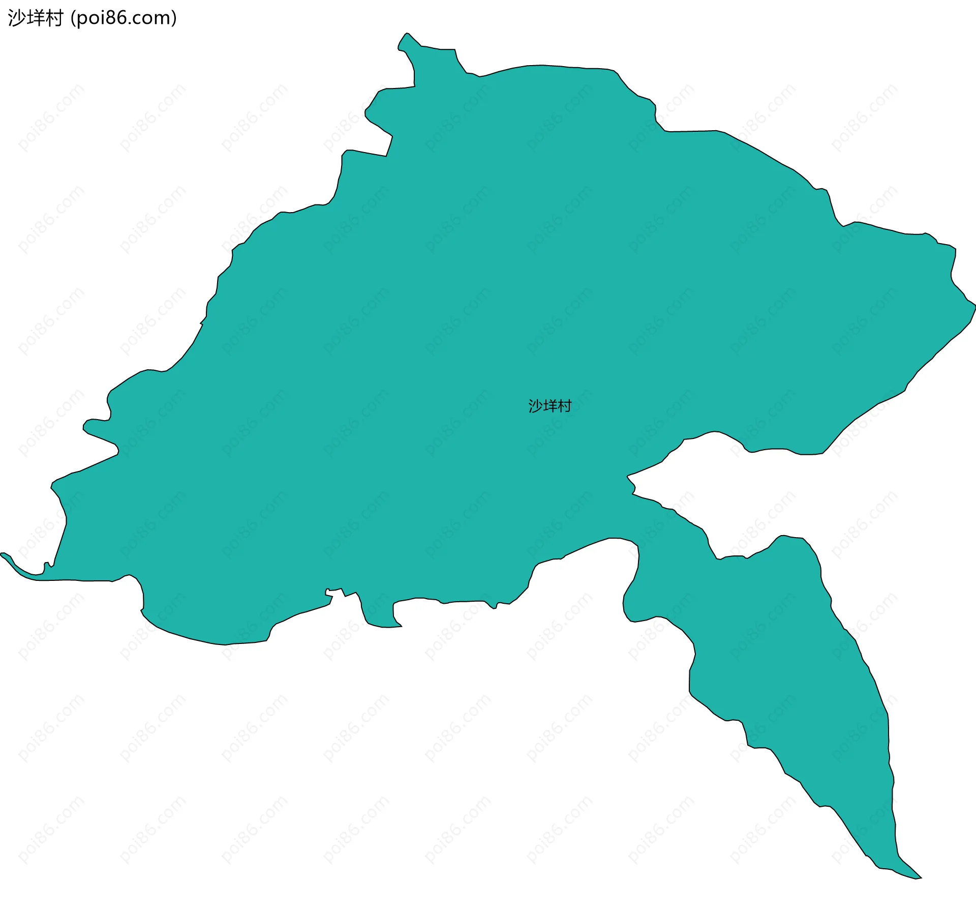 沙垟村边界地图