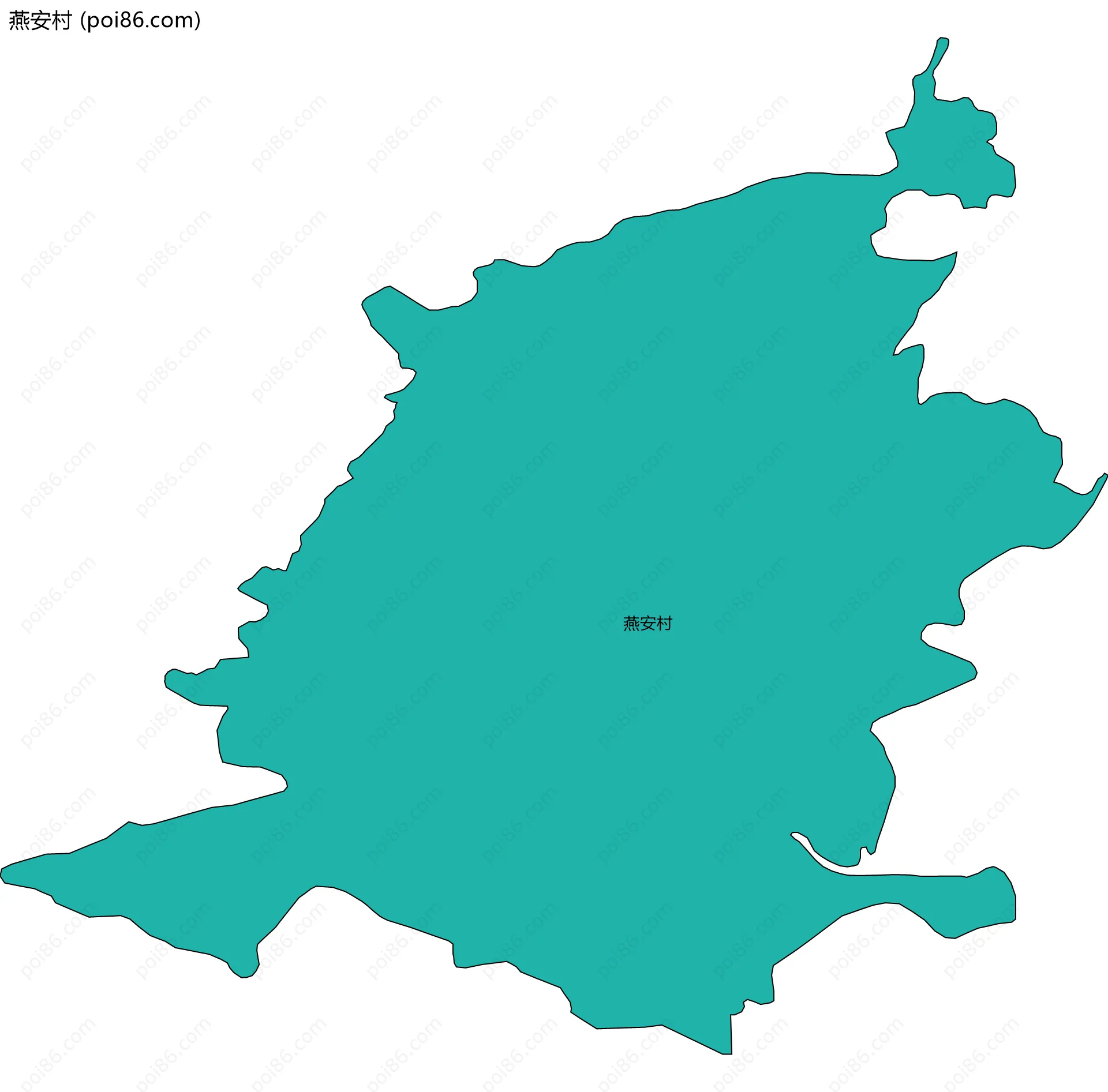 燕安村边界地图