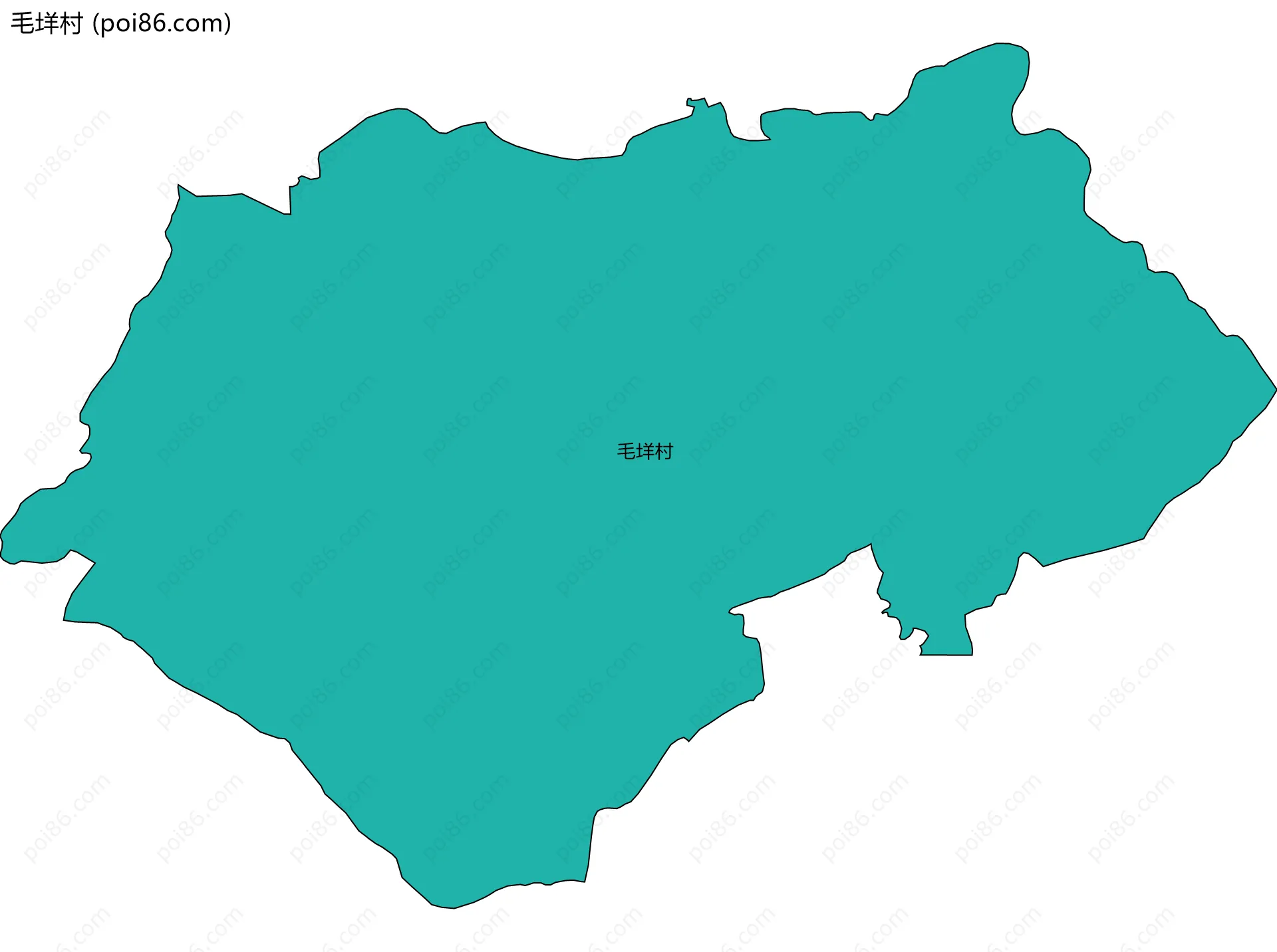 毛垟村边界地图