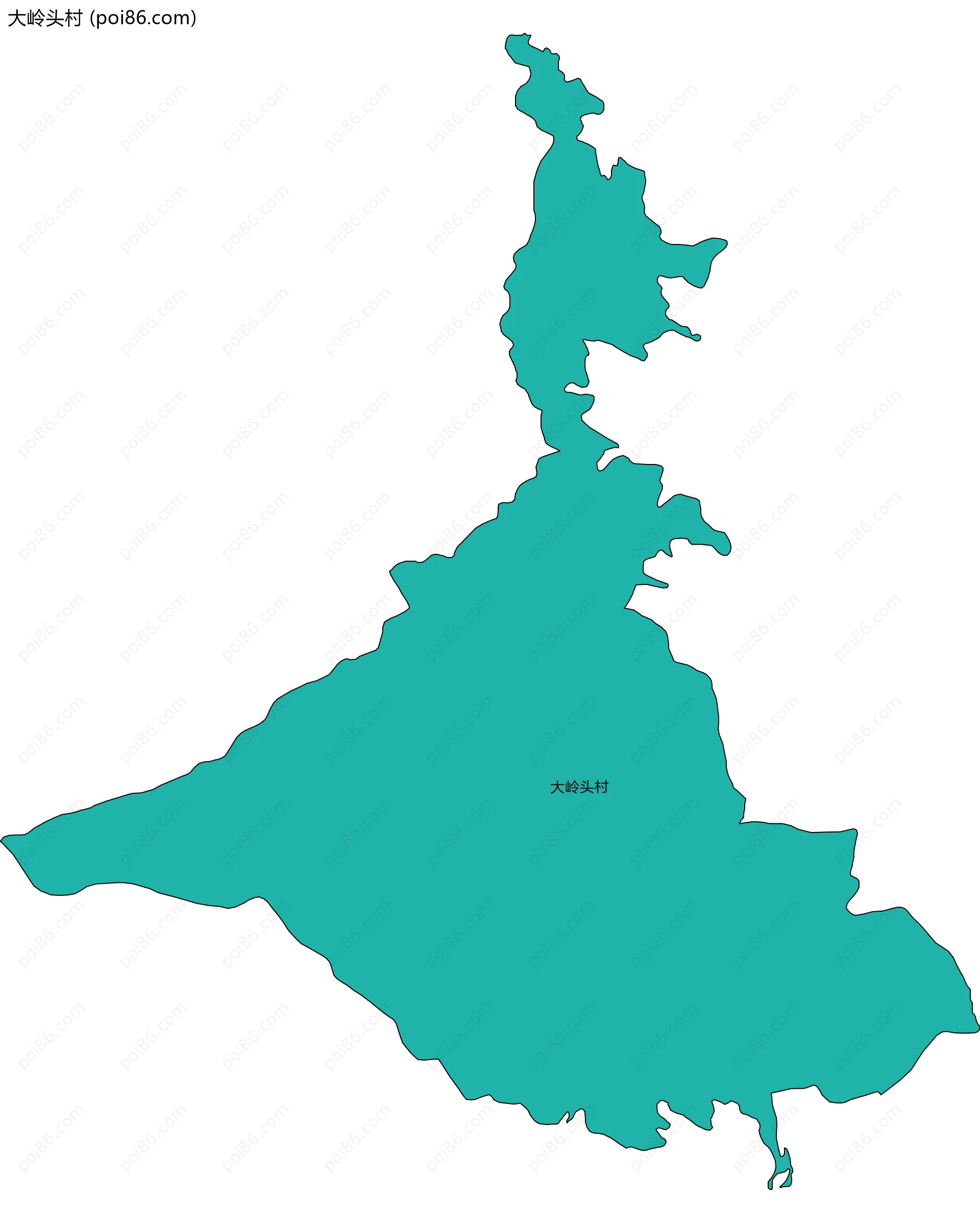 大岭头村边界地图