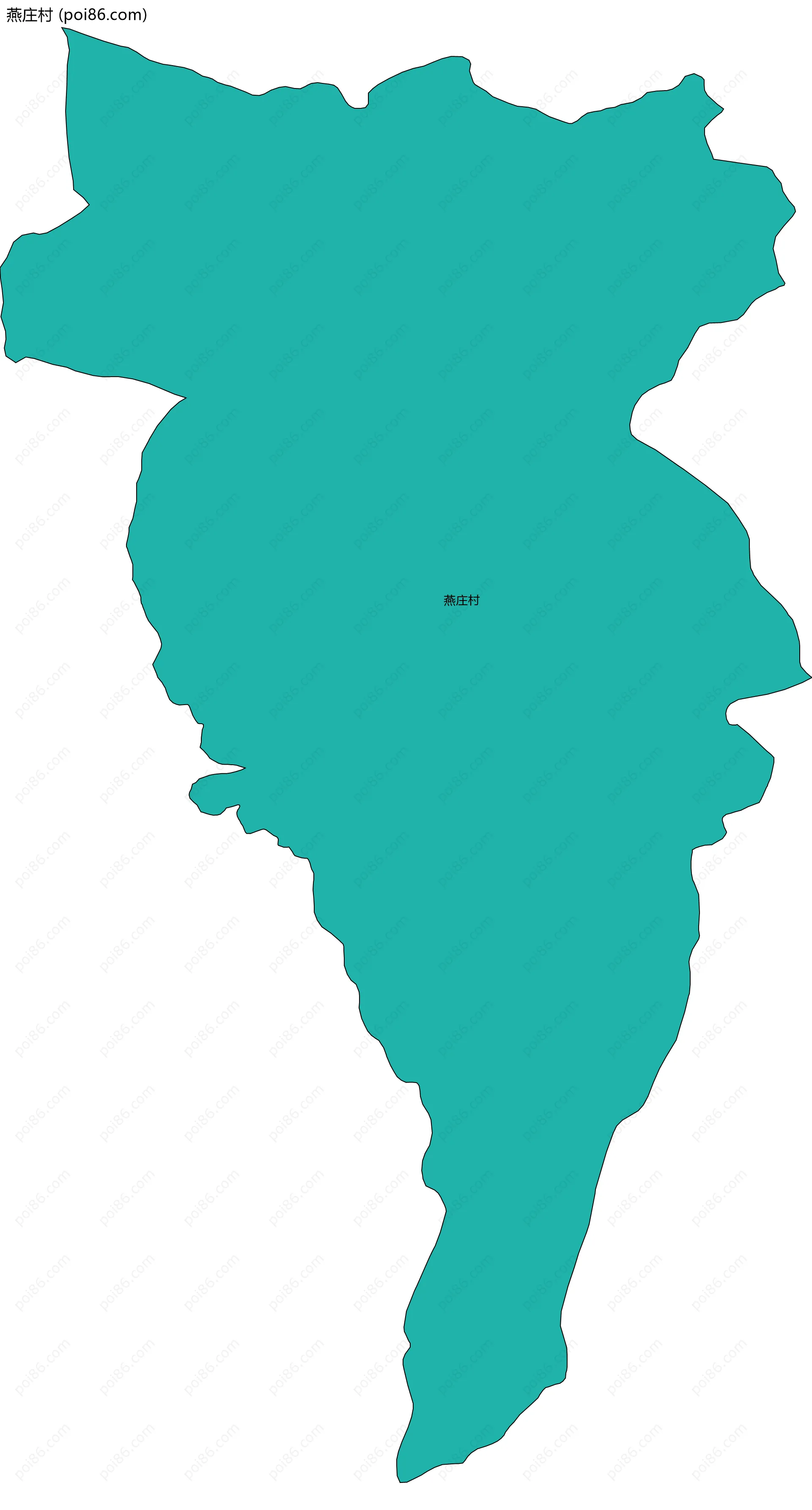 燕庄村边界地图