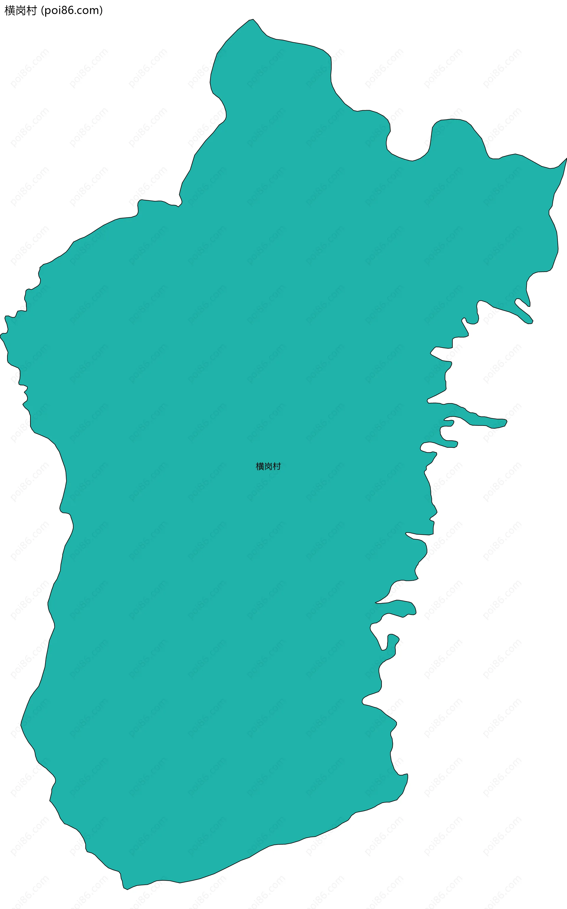 横岗村边界地图