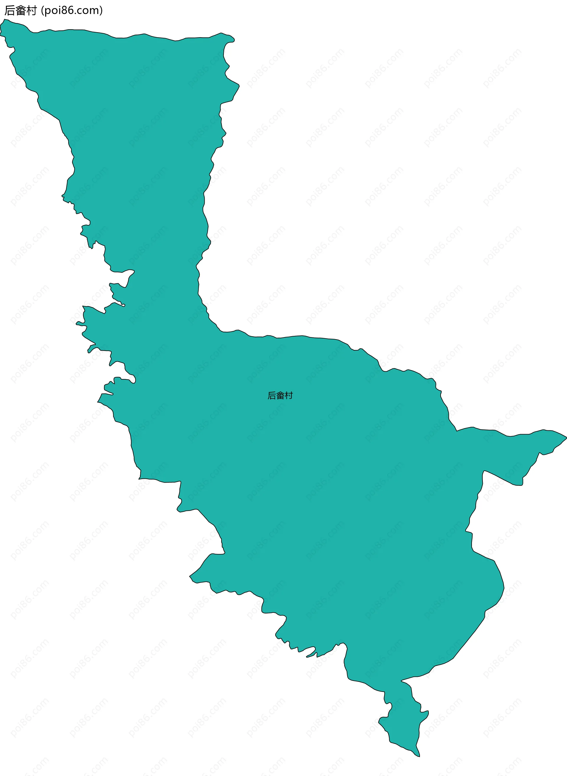 后畲村边界地图