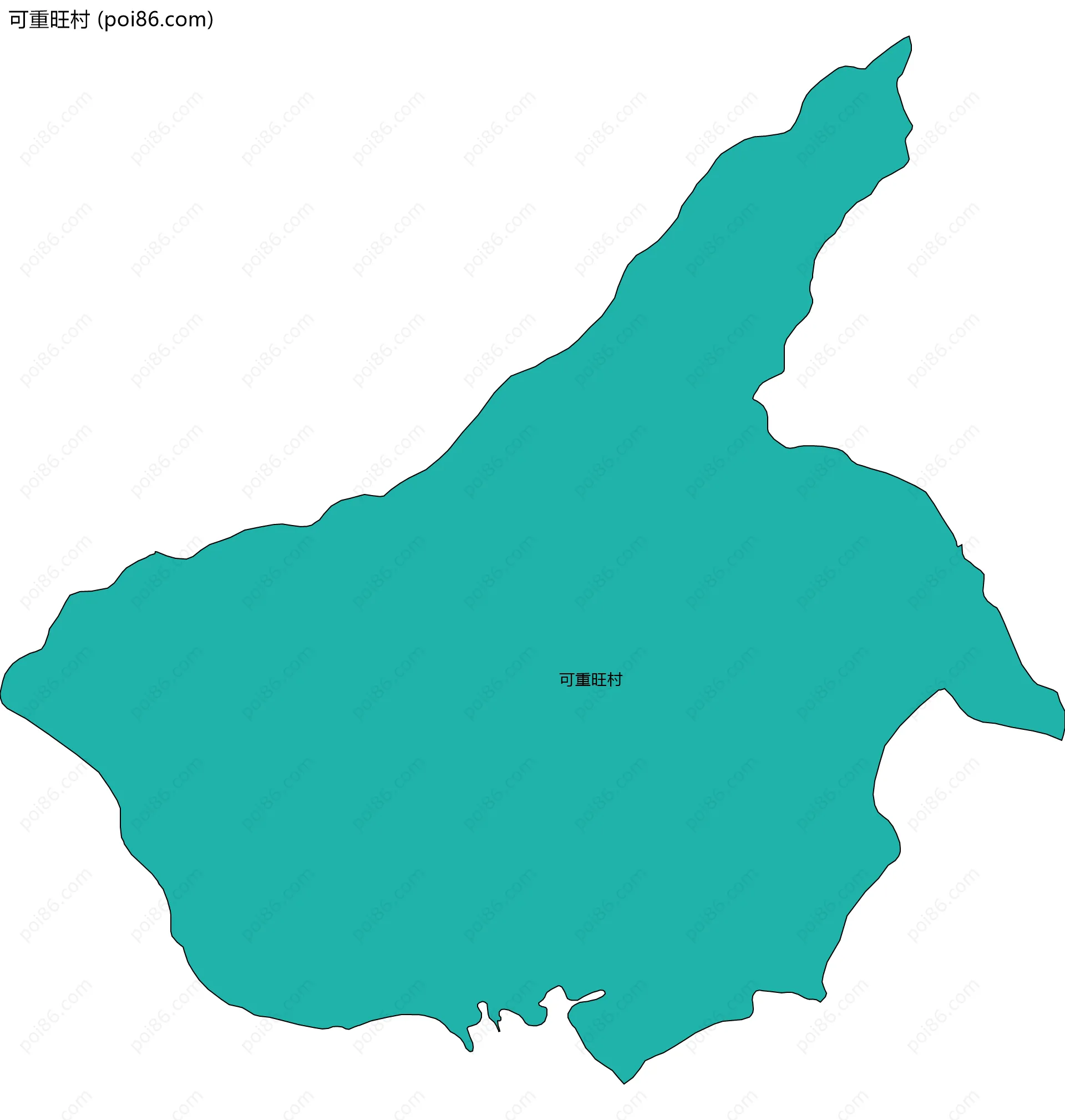 可重旺村边界地图