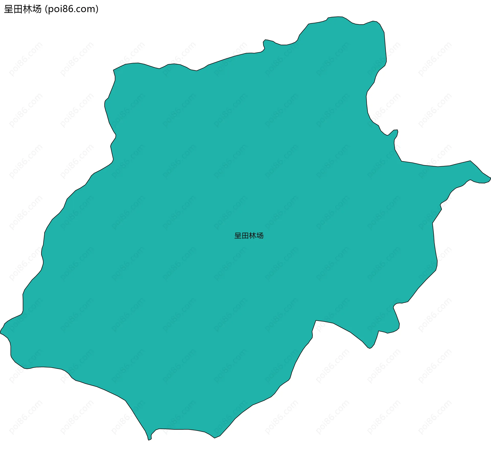 呈田林场边界地图