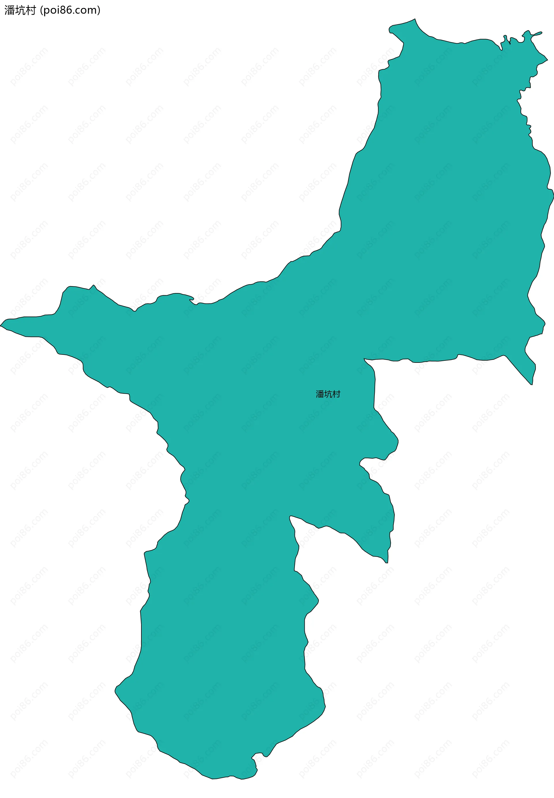 潘坑村边界地图