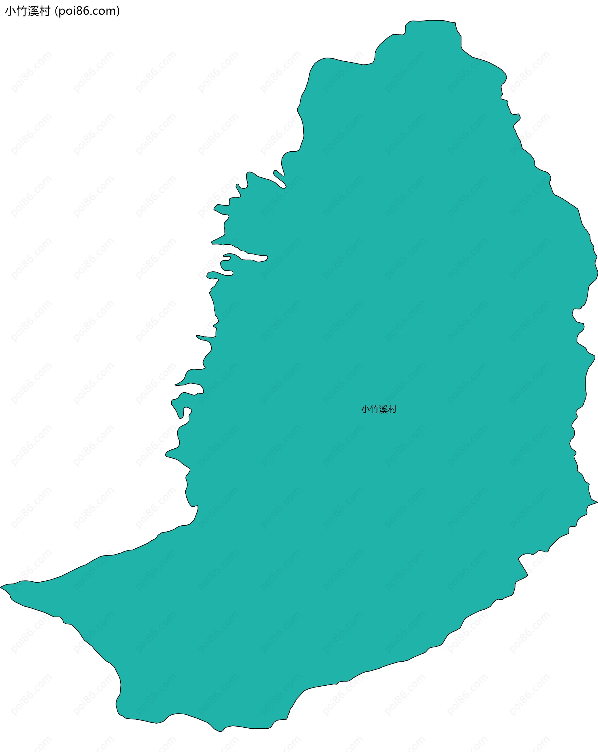 小竹溪村边界地图