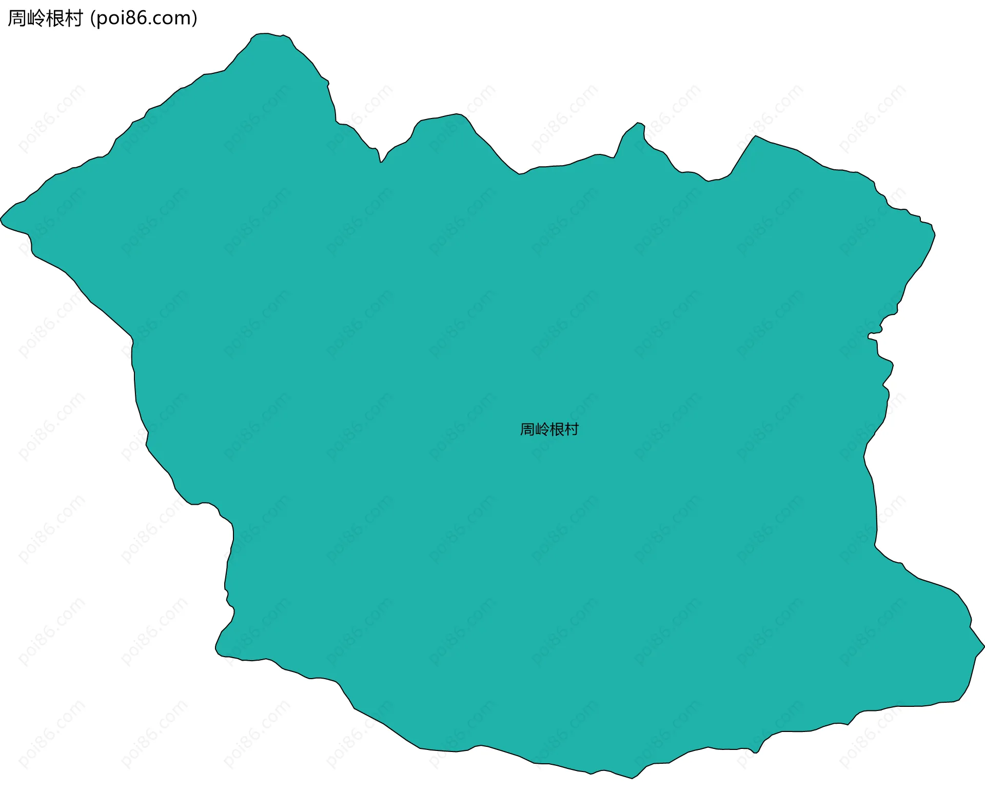 周岭根村边界地图