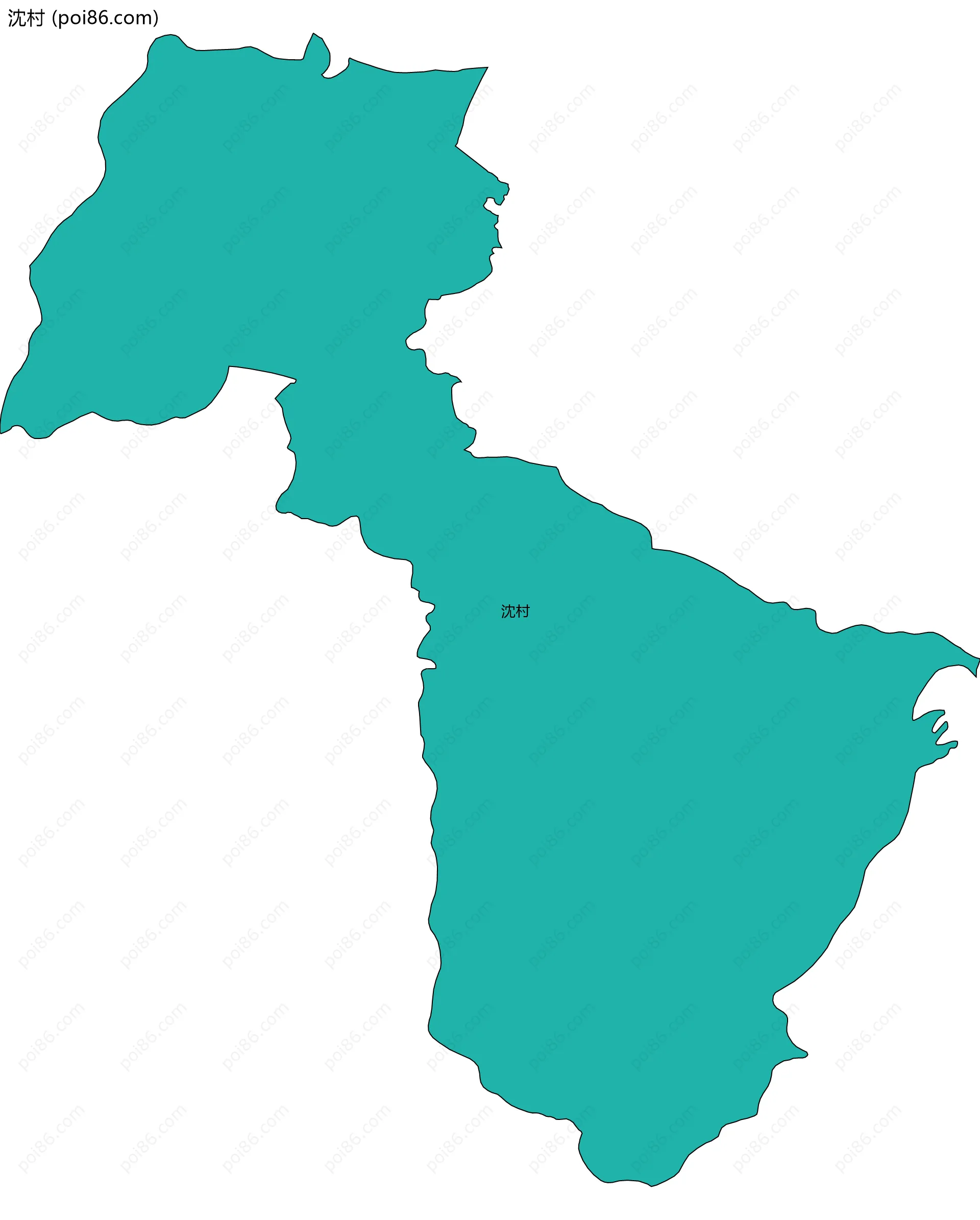 沈村边界地图