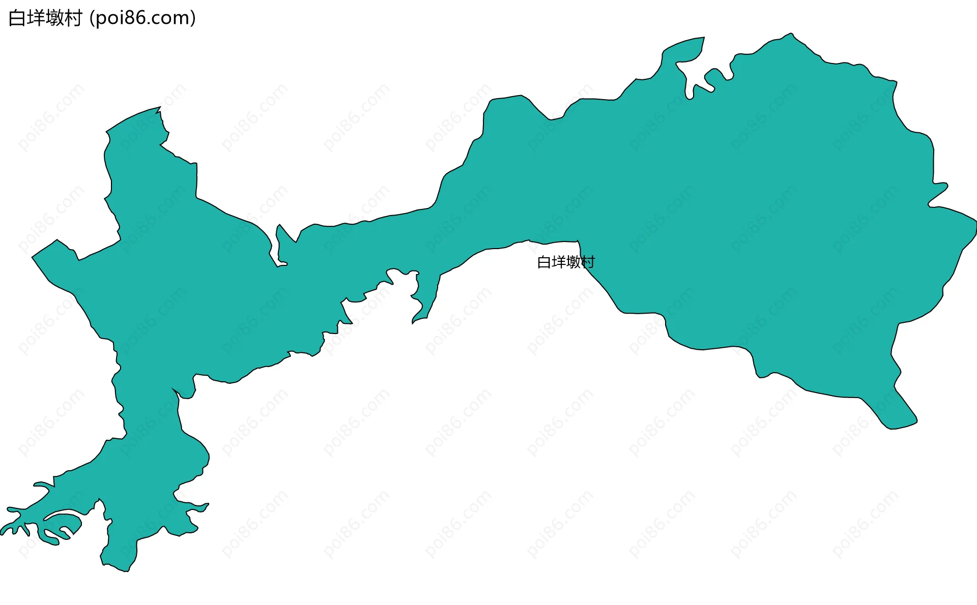 白垟墩村边界地图