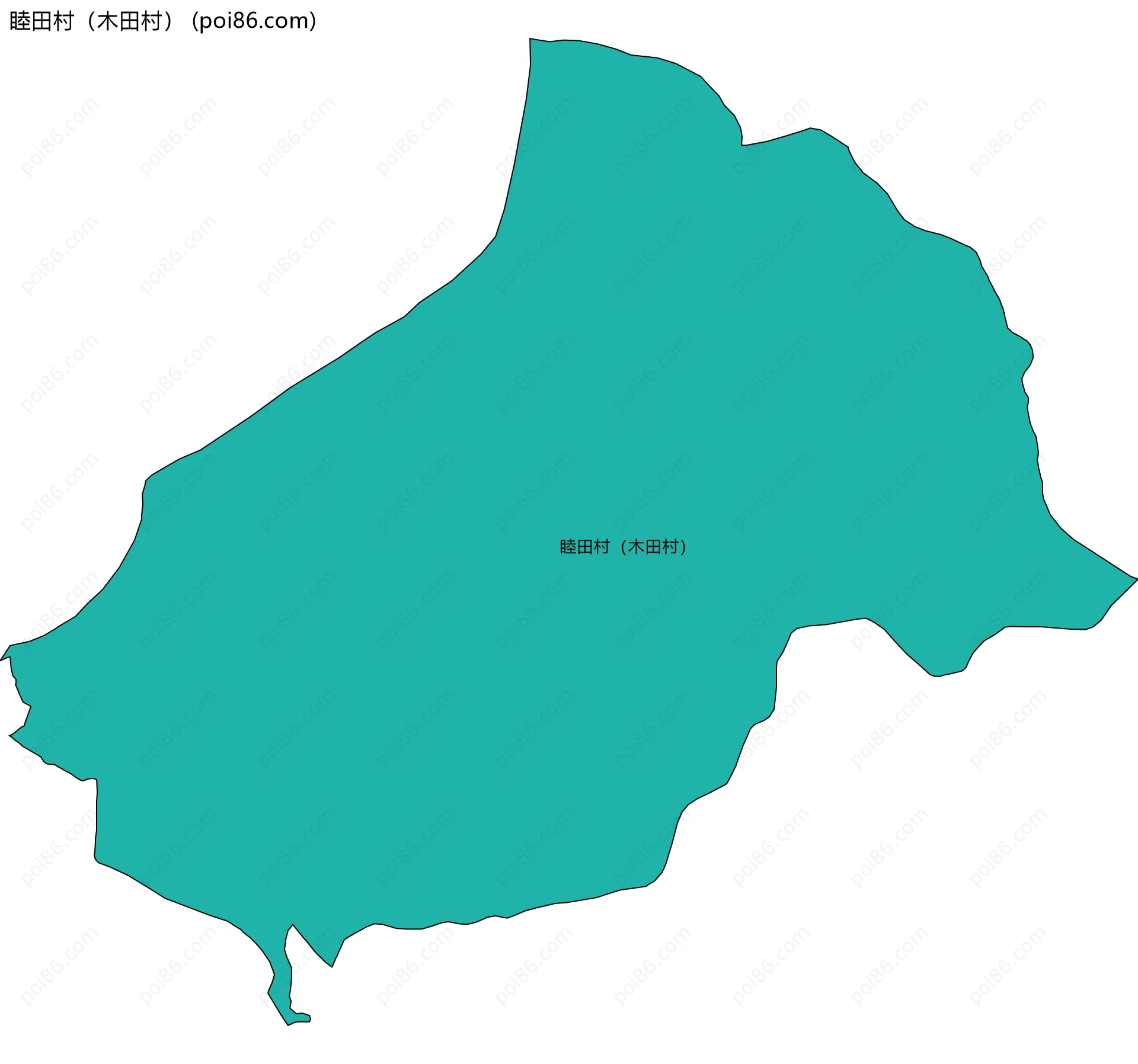 睦田村（木田村）边界地图