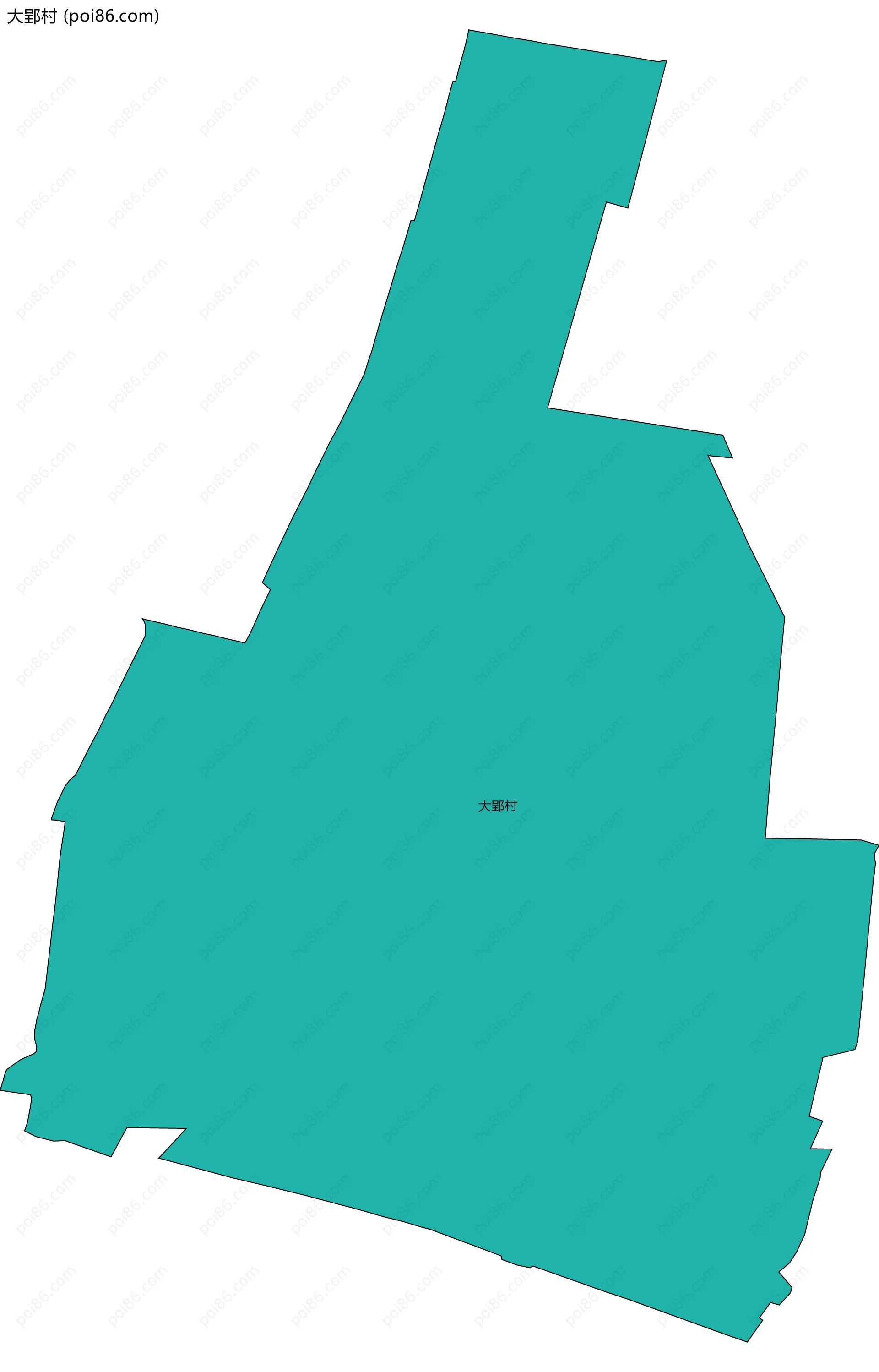 大郢村边界地图