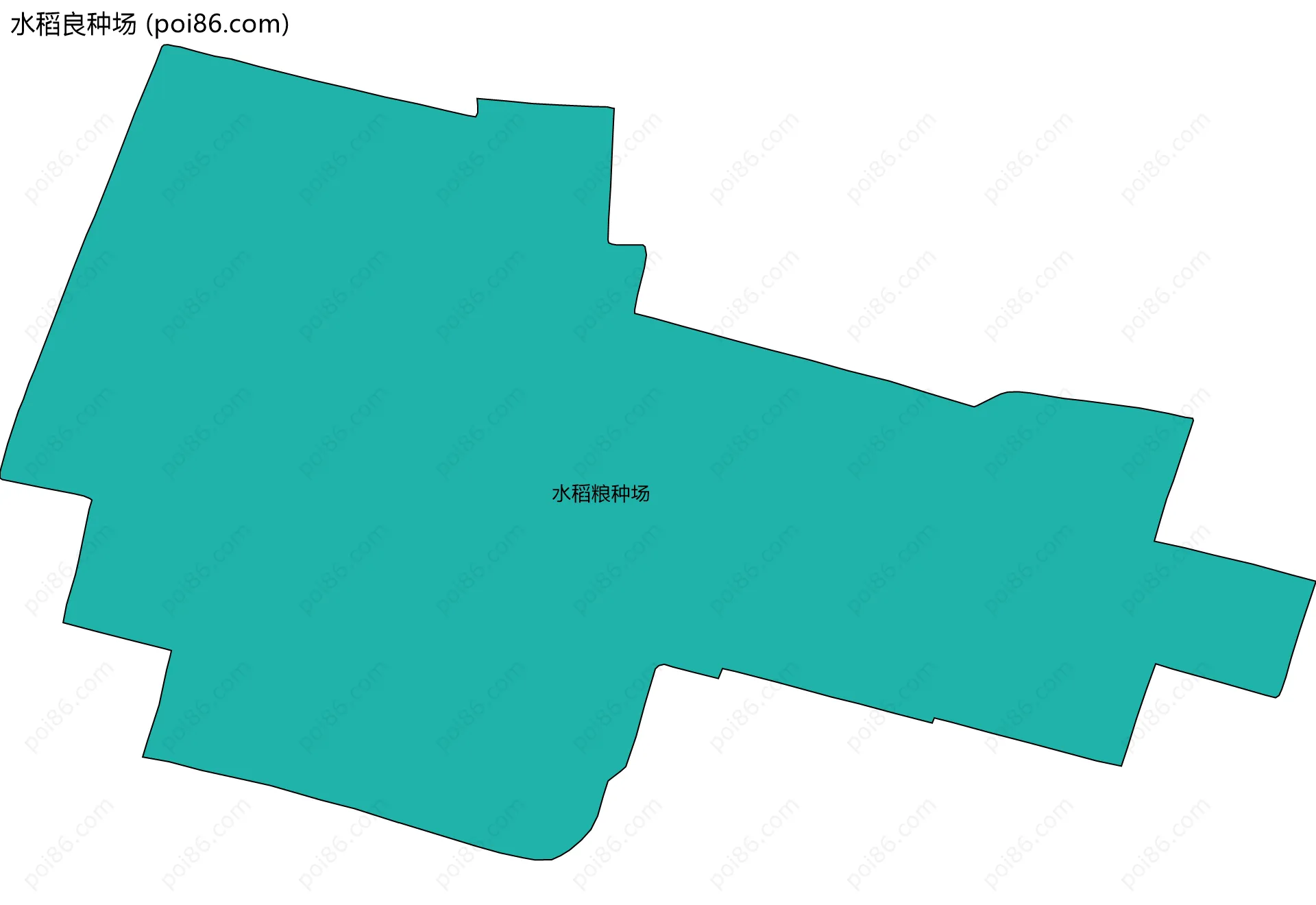 水稻良种场边界地图(五级行政区划)