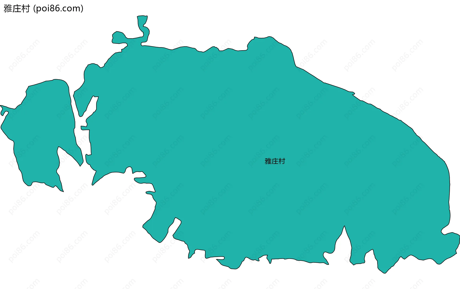 雅庄村边界地图