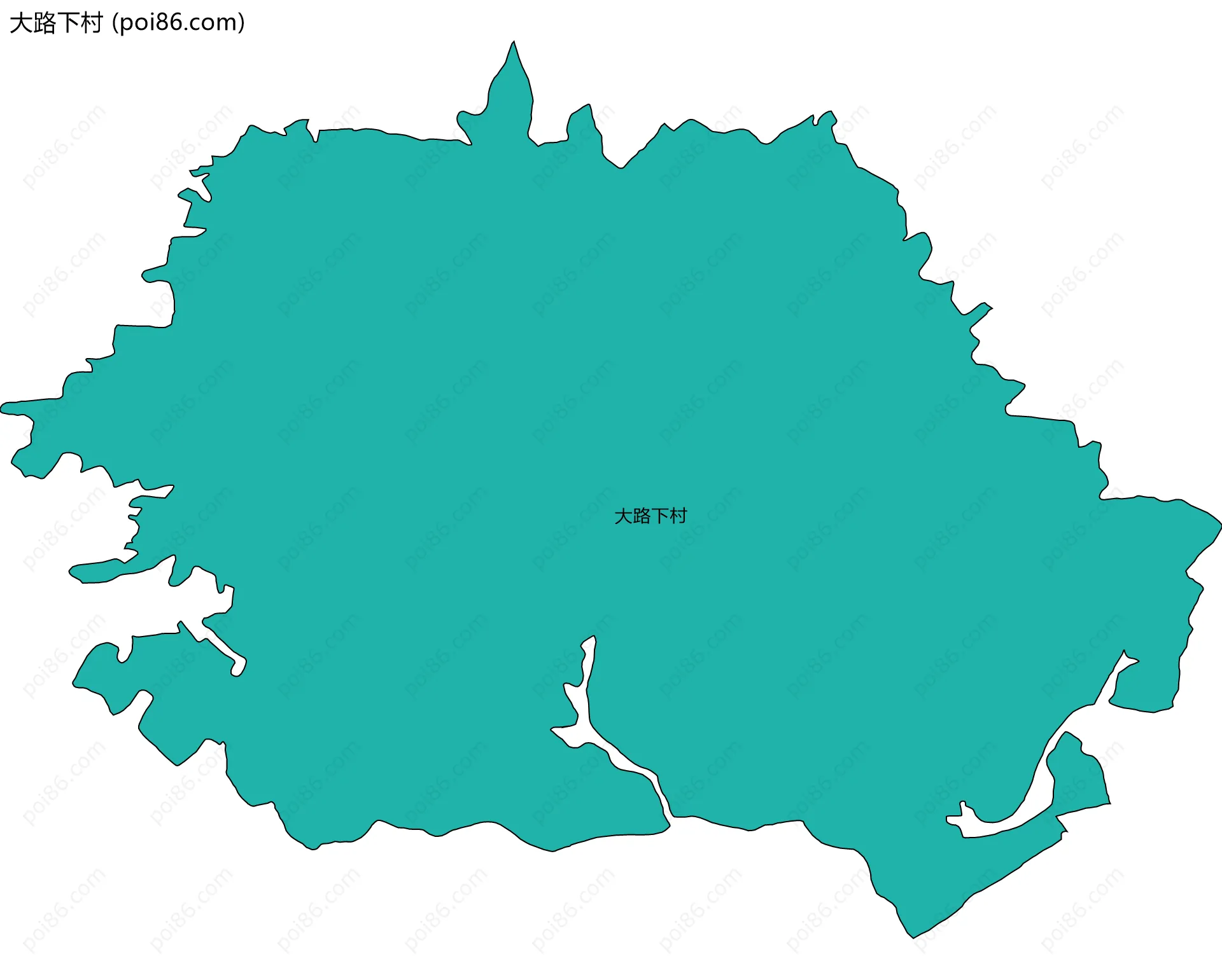 大路下村边界地图