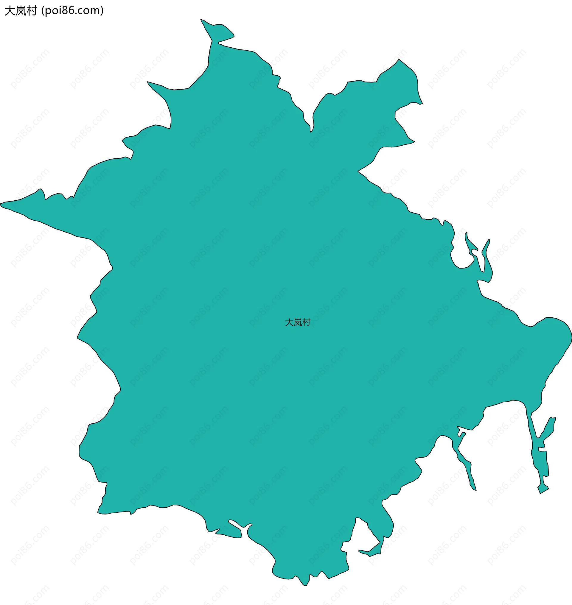 大岚村边界地图