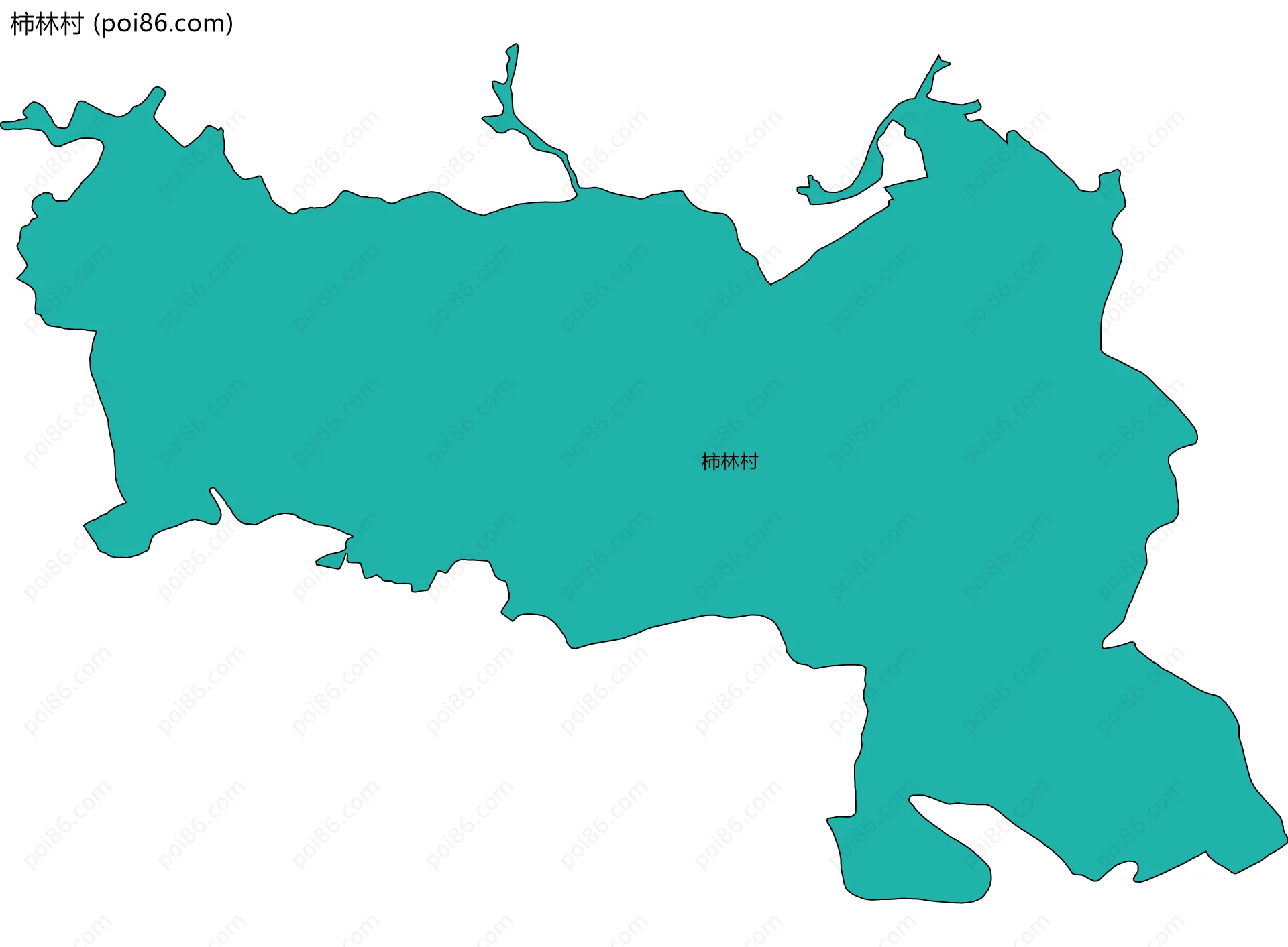 柿林村边界地图