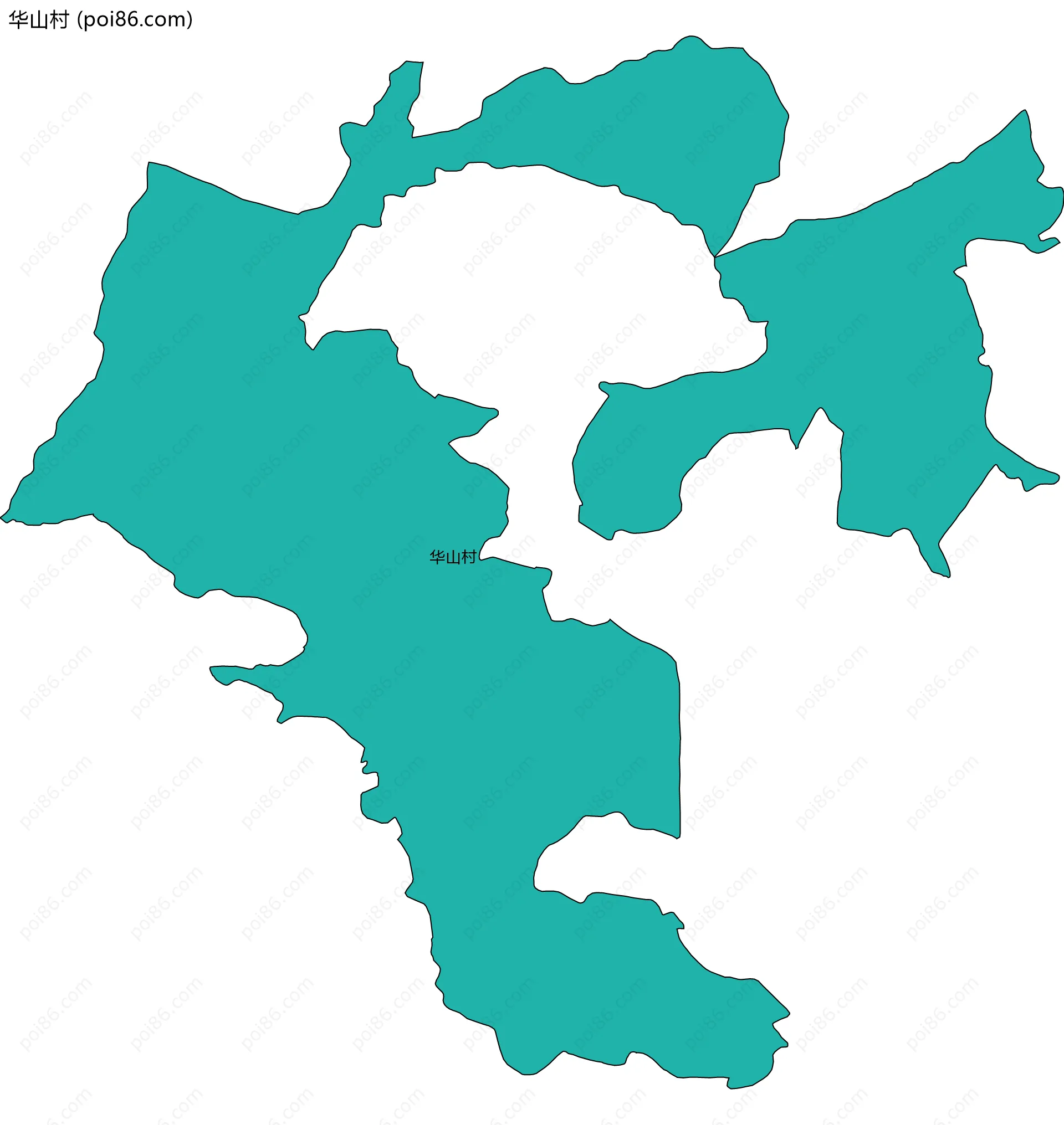 华山村边界地图