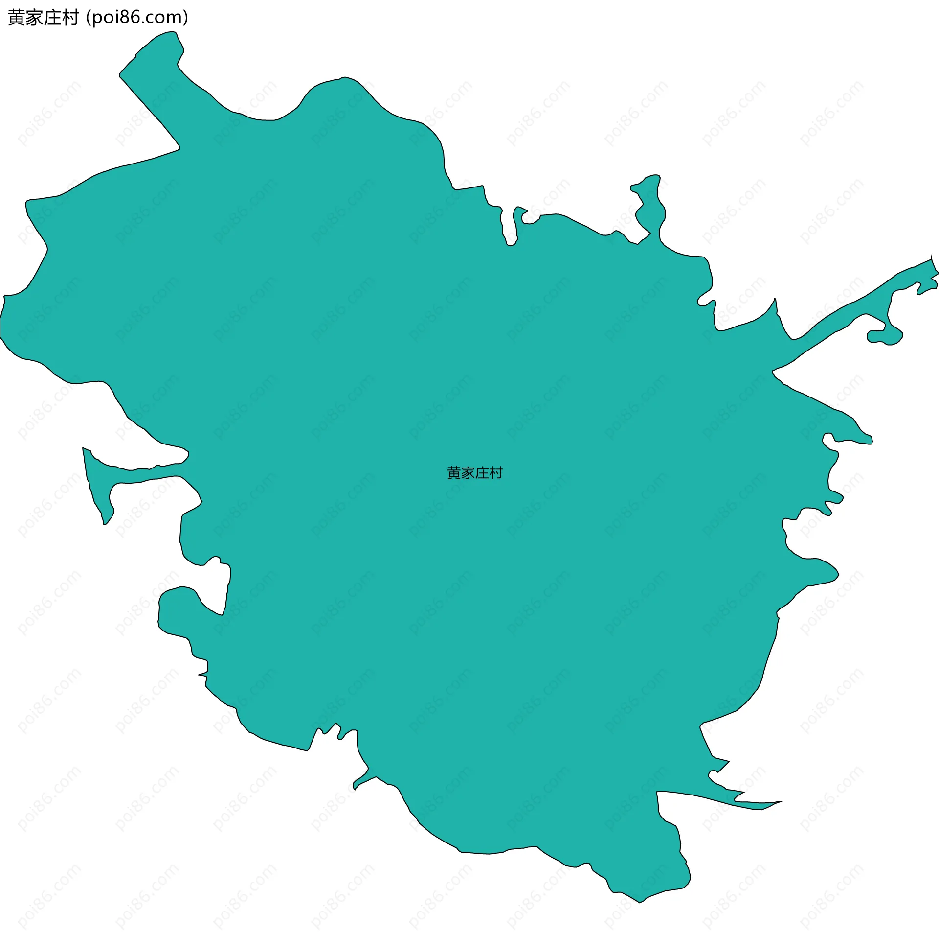 黄家庄村边界地图