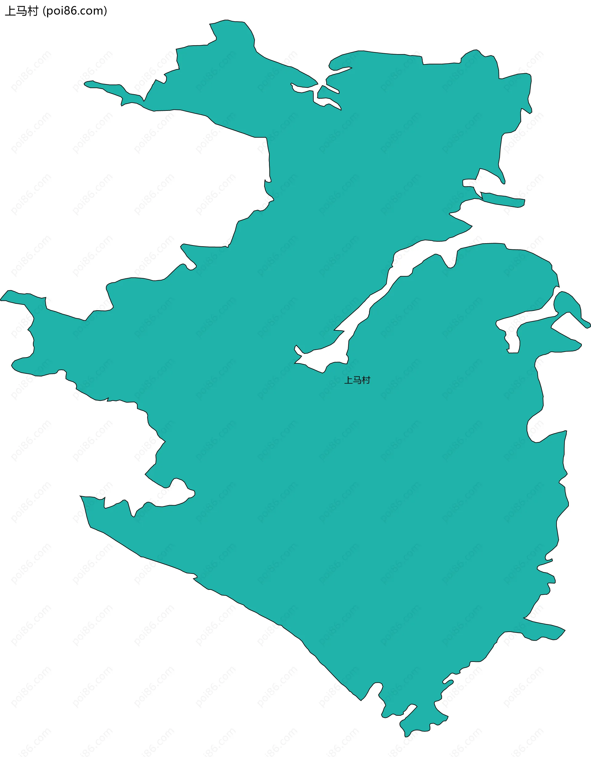 上马村边界地图
