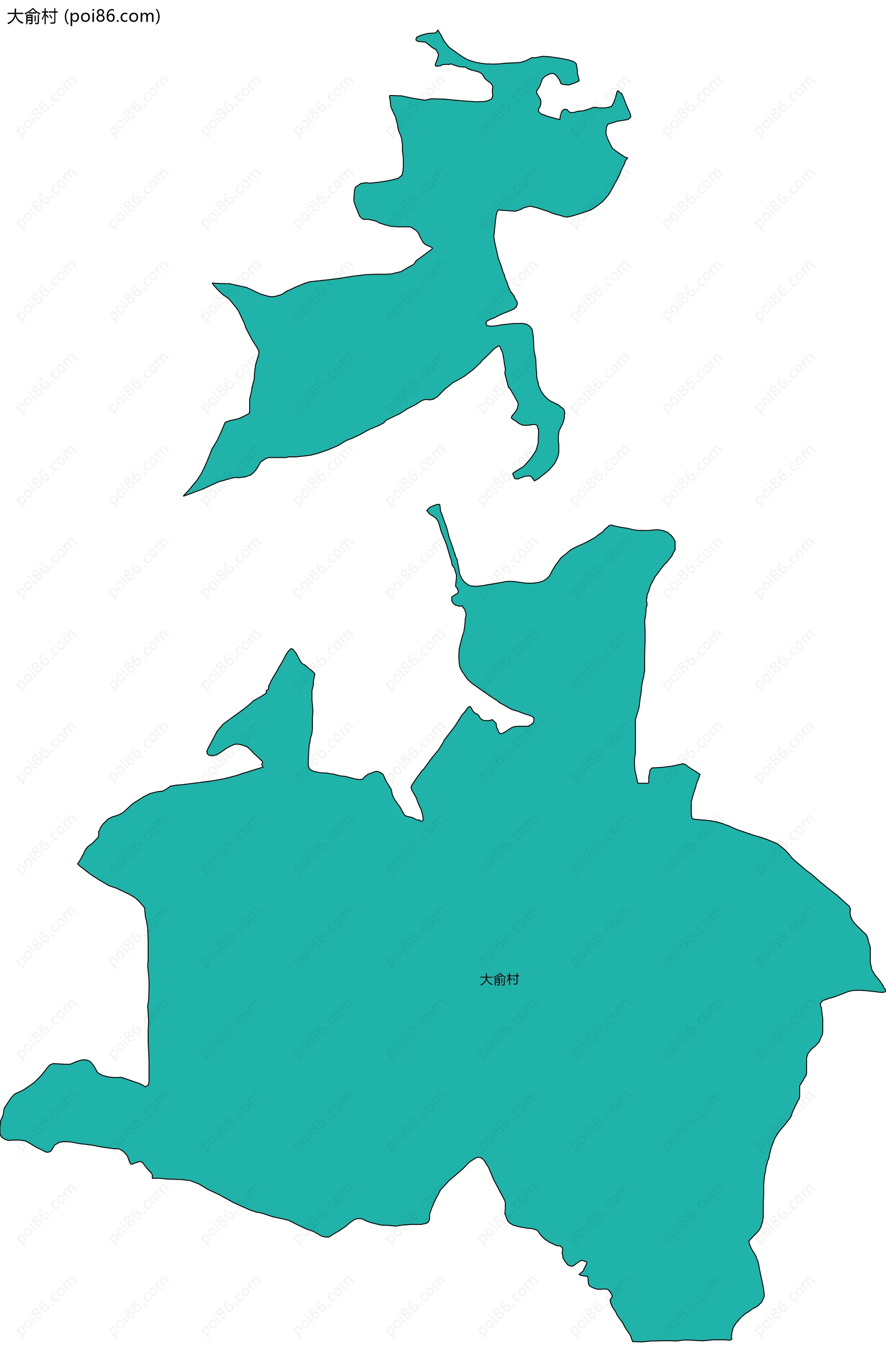 大俞村边界地图