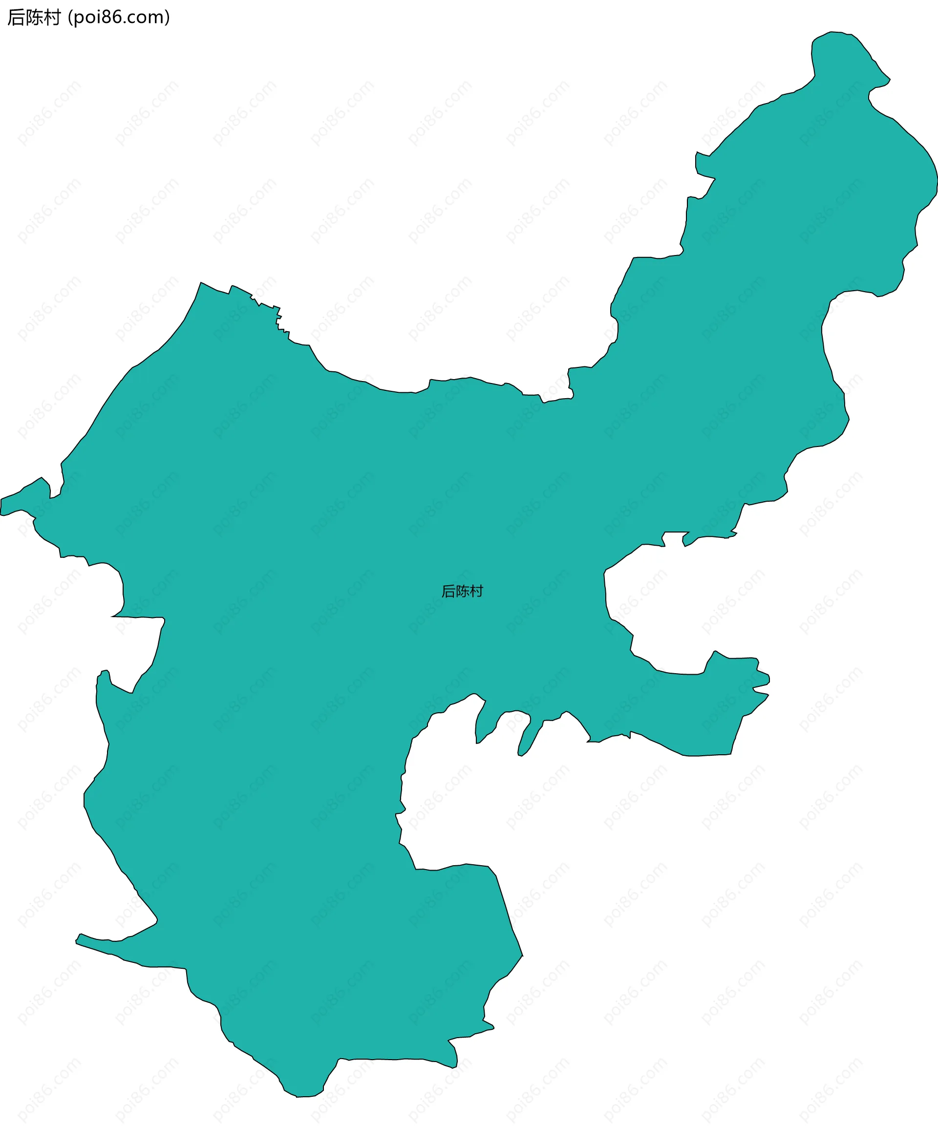 后陈村边界地图