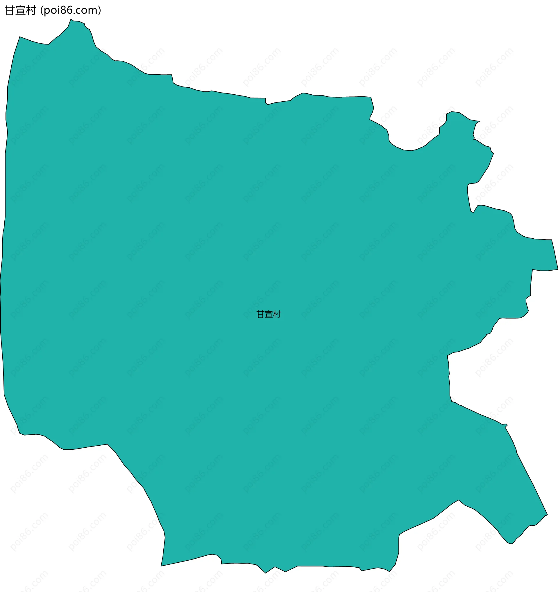 甘宣村边界地图