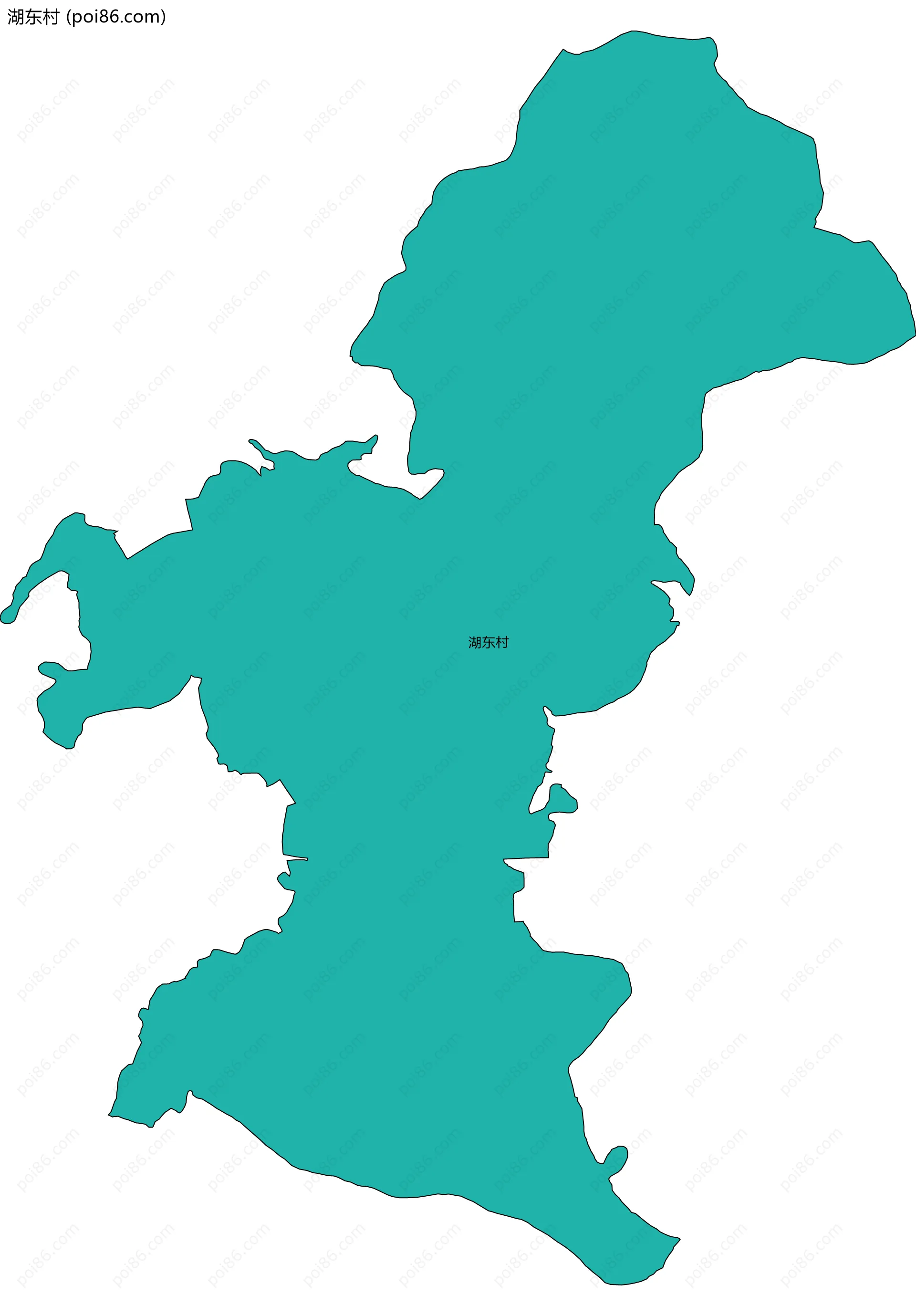 湖东村边界地图