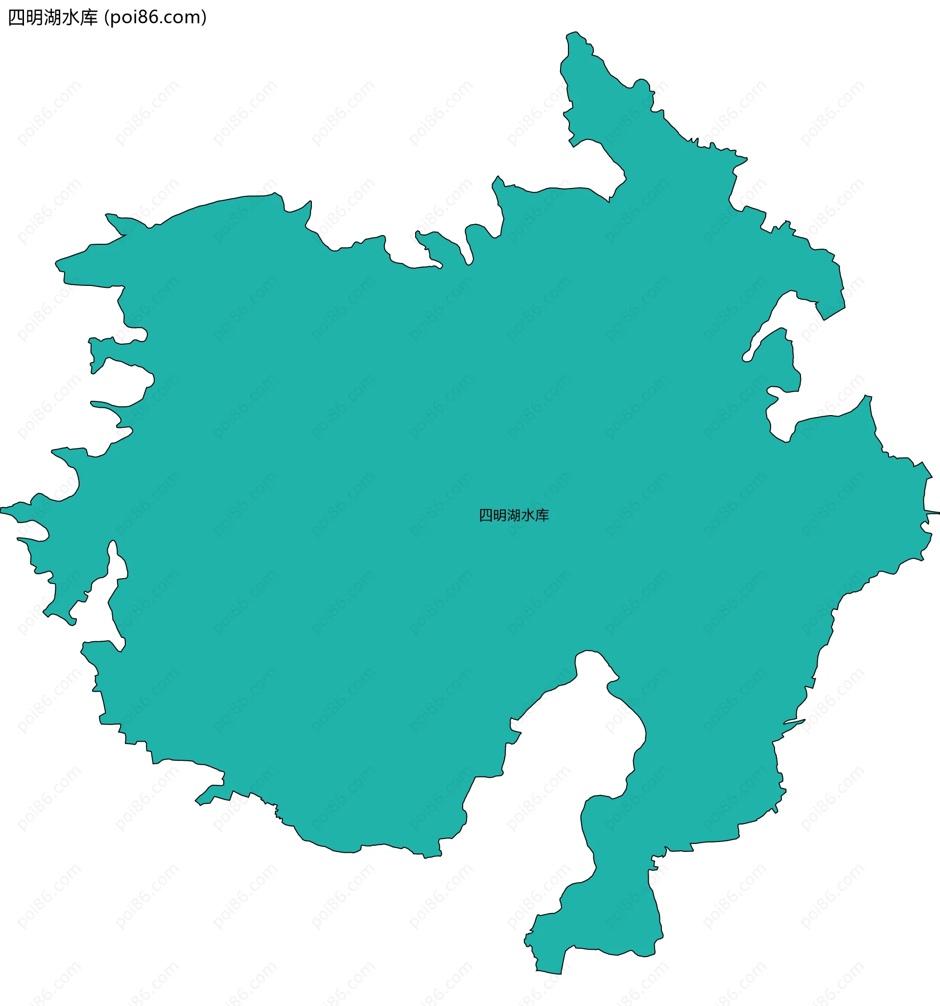 四明湖水库边界地图