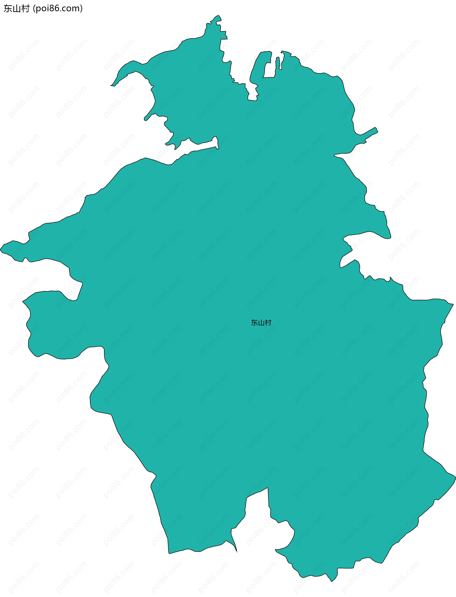 东山村边界地图